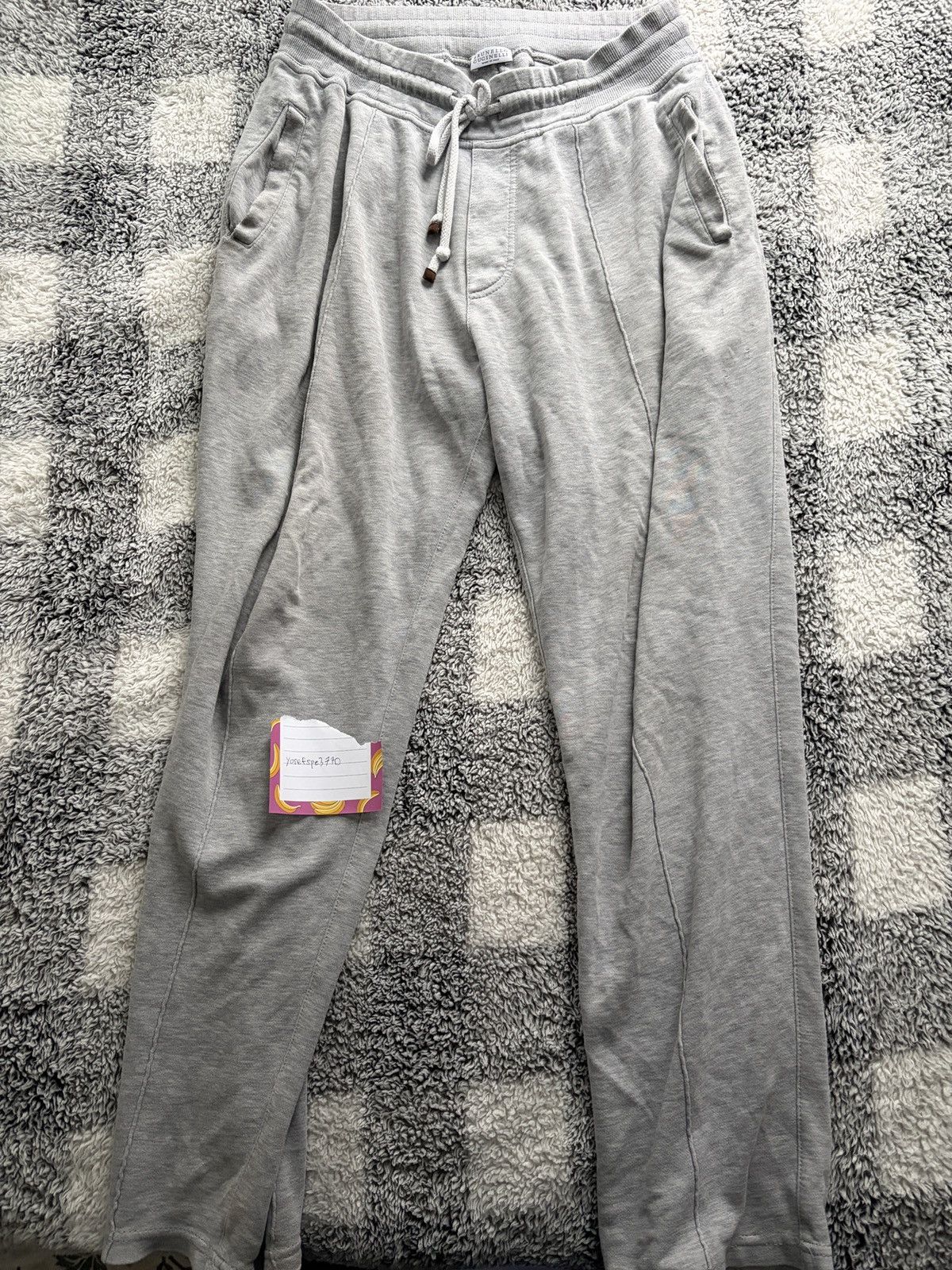 Brunello Cucinelli Brunello cucinelli Gray Sweatpants Size US 31 - 1 Thumbnail