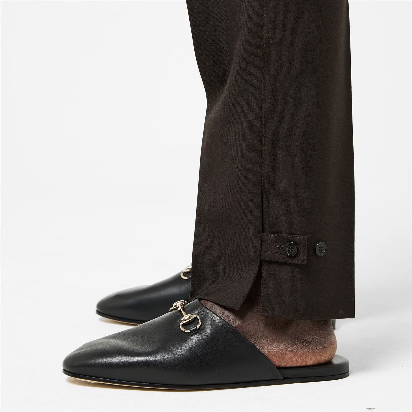 Gucci o1g2r1mq0426 Straight Leg Trousers in Dark Brown Size US 32 / EU 48 - 4 Thumbnail