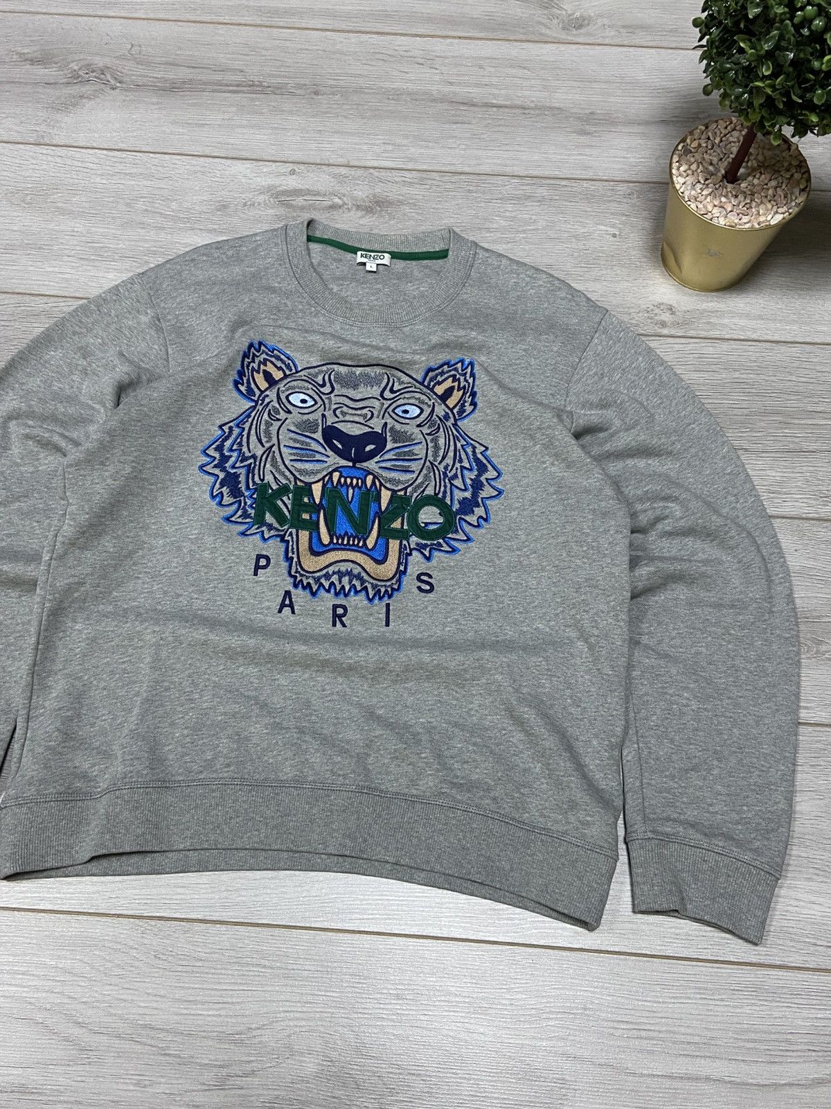 Kenzo Kenzo Paris tiger 🐯 big logo sweatshirt embroidered Size US L / EU 52-54 / 3 - 2 Thumbnail