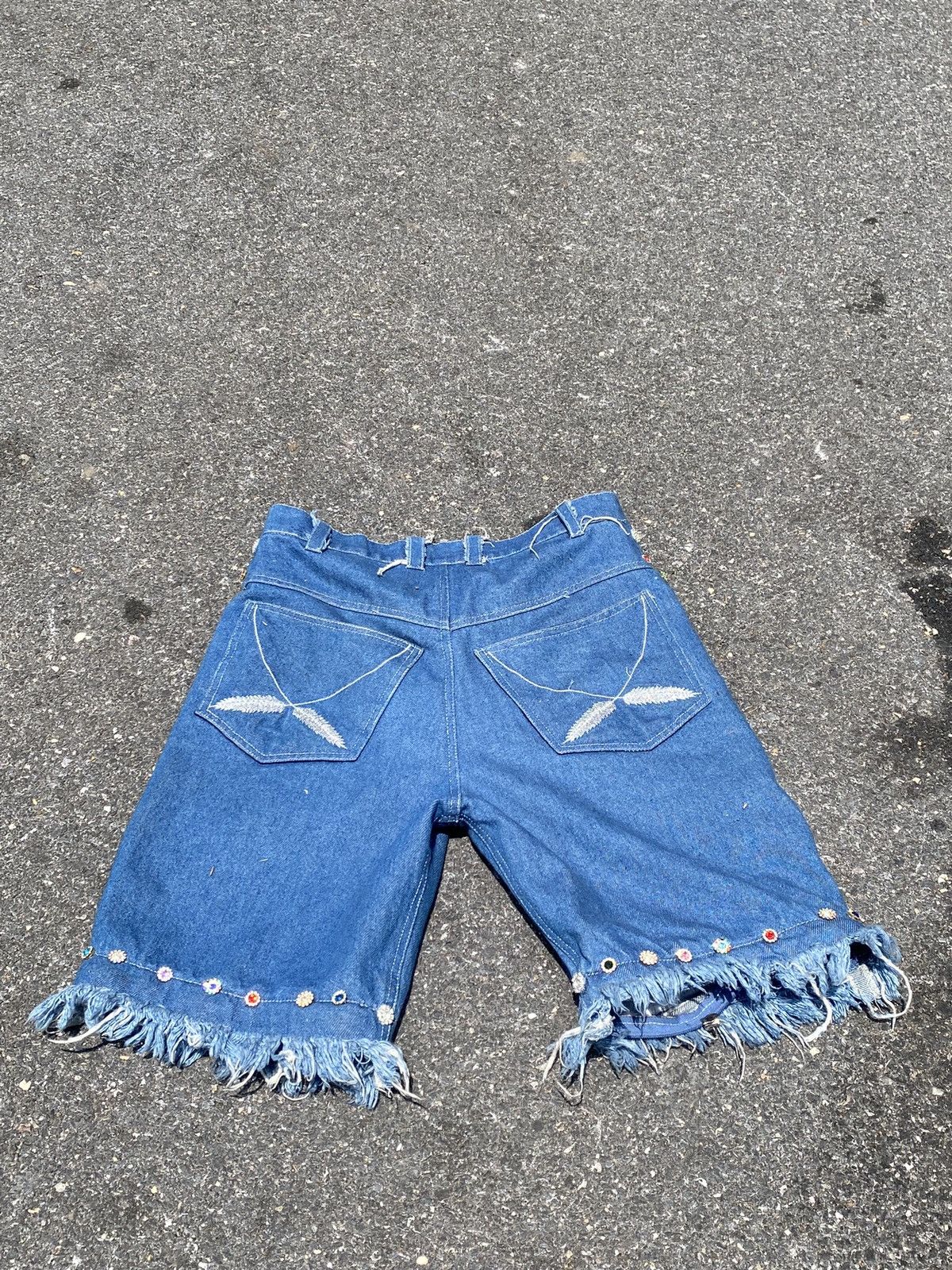 Japanese Brand Holy ✝️Jeweled Jorts Sample Size US 32 / EU 48 - 7 Thumbnail