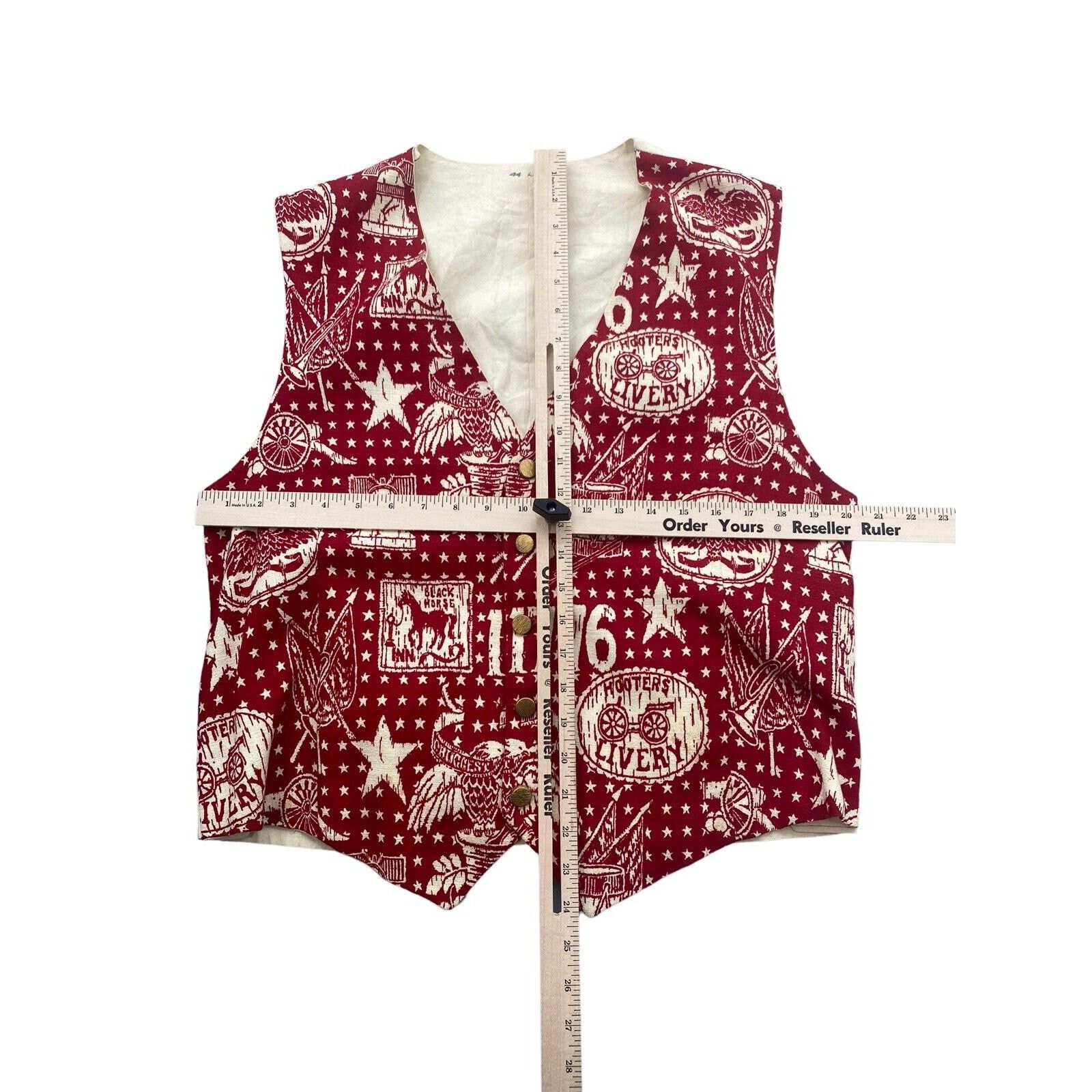 Other Unisex Vintage Red Cream Hooters Livery UGLY CHRISTMAS Vest Size US L / EU 52-54 / 3 - 7 Thumbnail