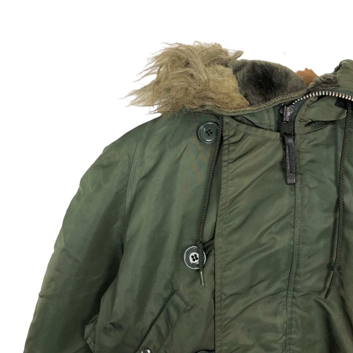VINTAGE PARKA JACKET MINK FUR HOODIE ALPHA INDUSTRIES USA