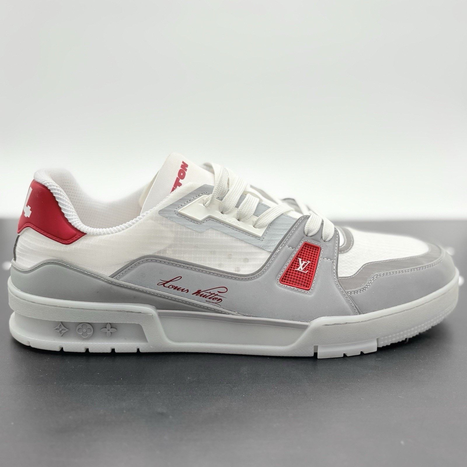 Louis Vuitton 13-13.5 Louis Vuitton Reflective Trainer ' Red ' | EXCELLENT Size US 13 / EU 46 - 2 Thumbnail