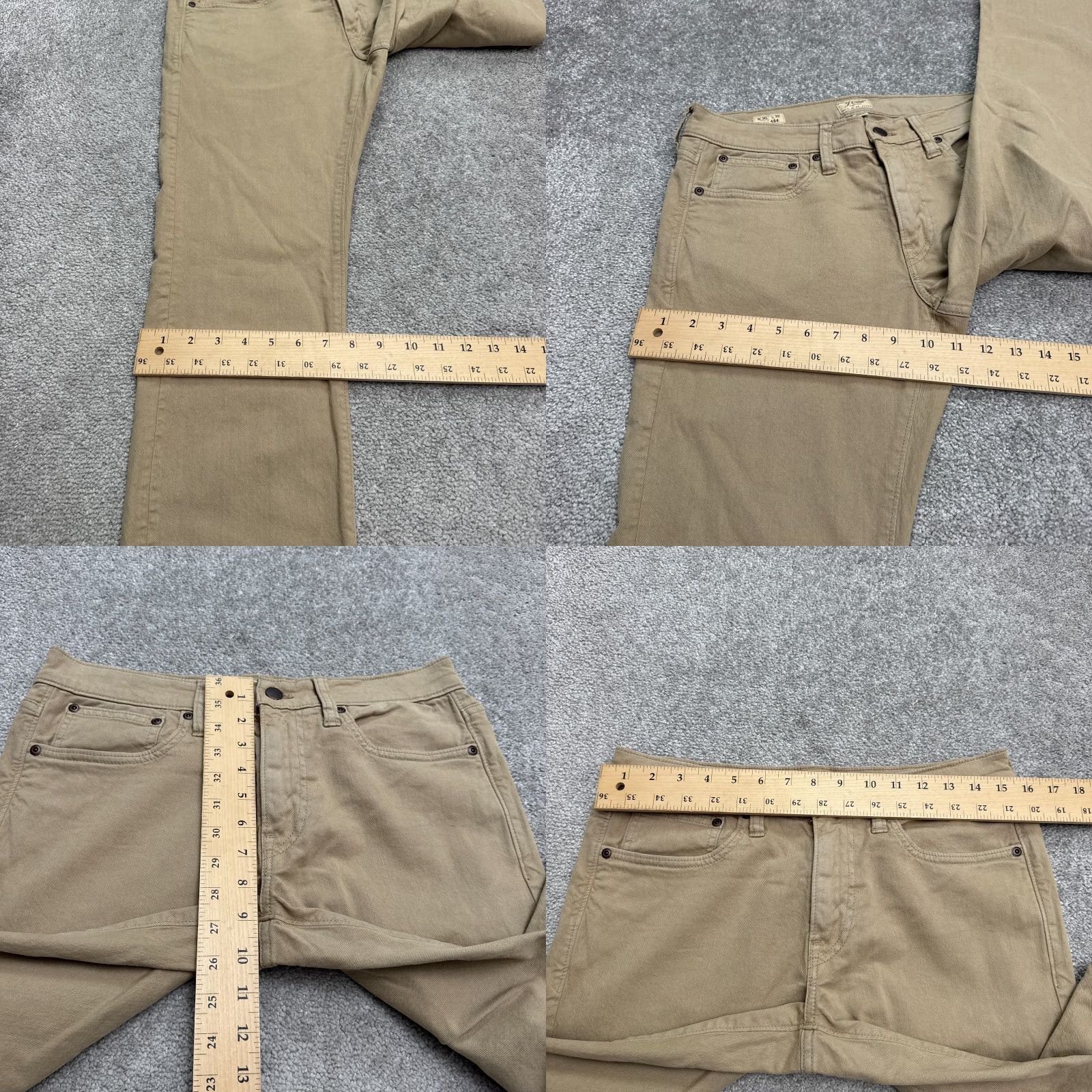 J.Crew J.CREW 484 Slim Fit Stretch Chino Pants Men 30x32 Khaki Brown Tapered Leg Preppy Mens Size US 30 / EU 46 - 9 Thumbnail