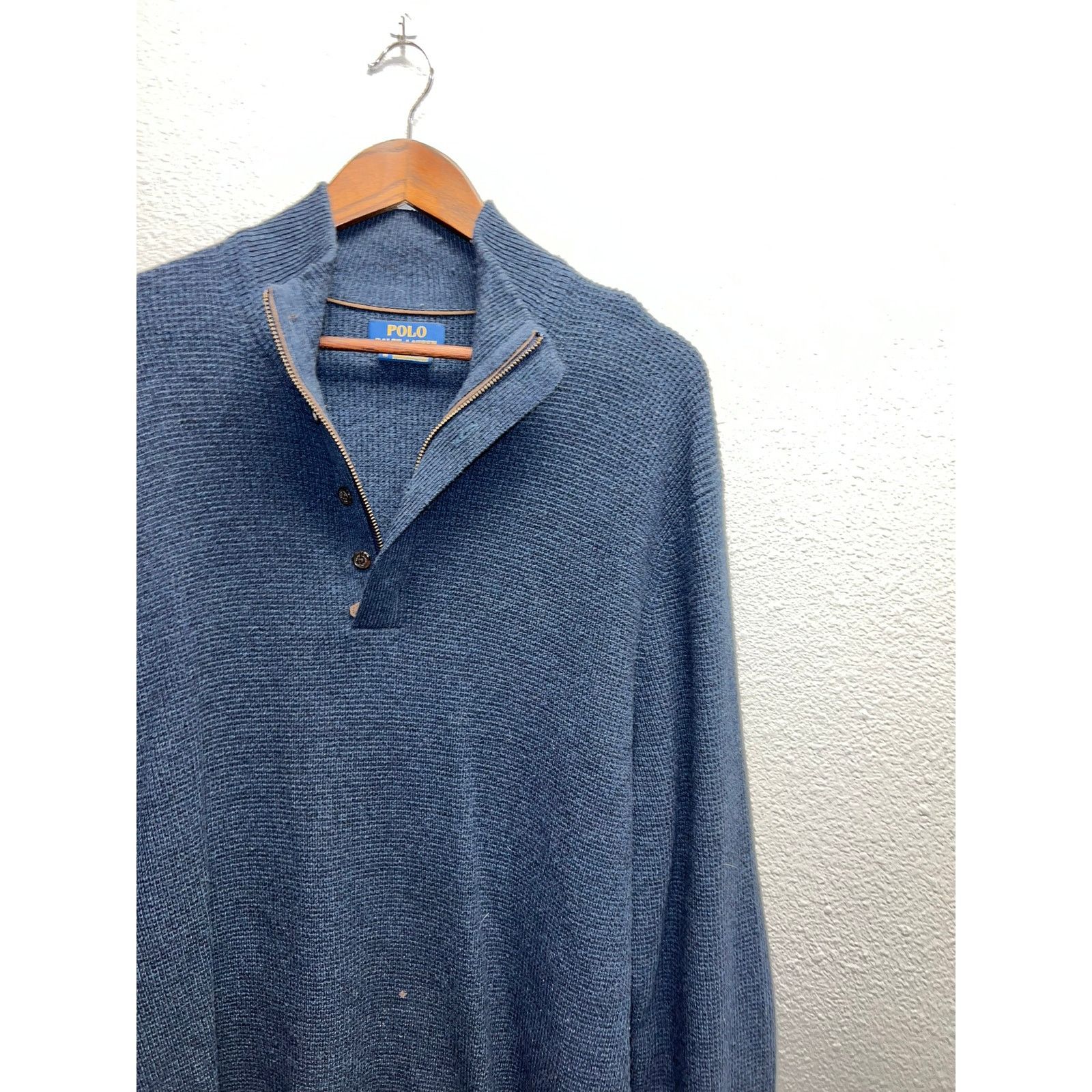 Polo Ralph Lauren Polo Ralph Lauren 1/4 Zip Sweater PRL Hong Kong Blue XL Size US XL / EU 56 / 4 - 3 Thumbnail