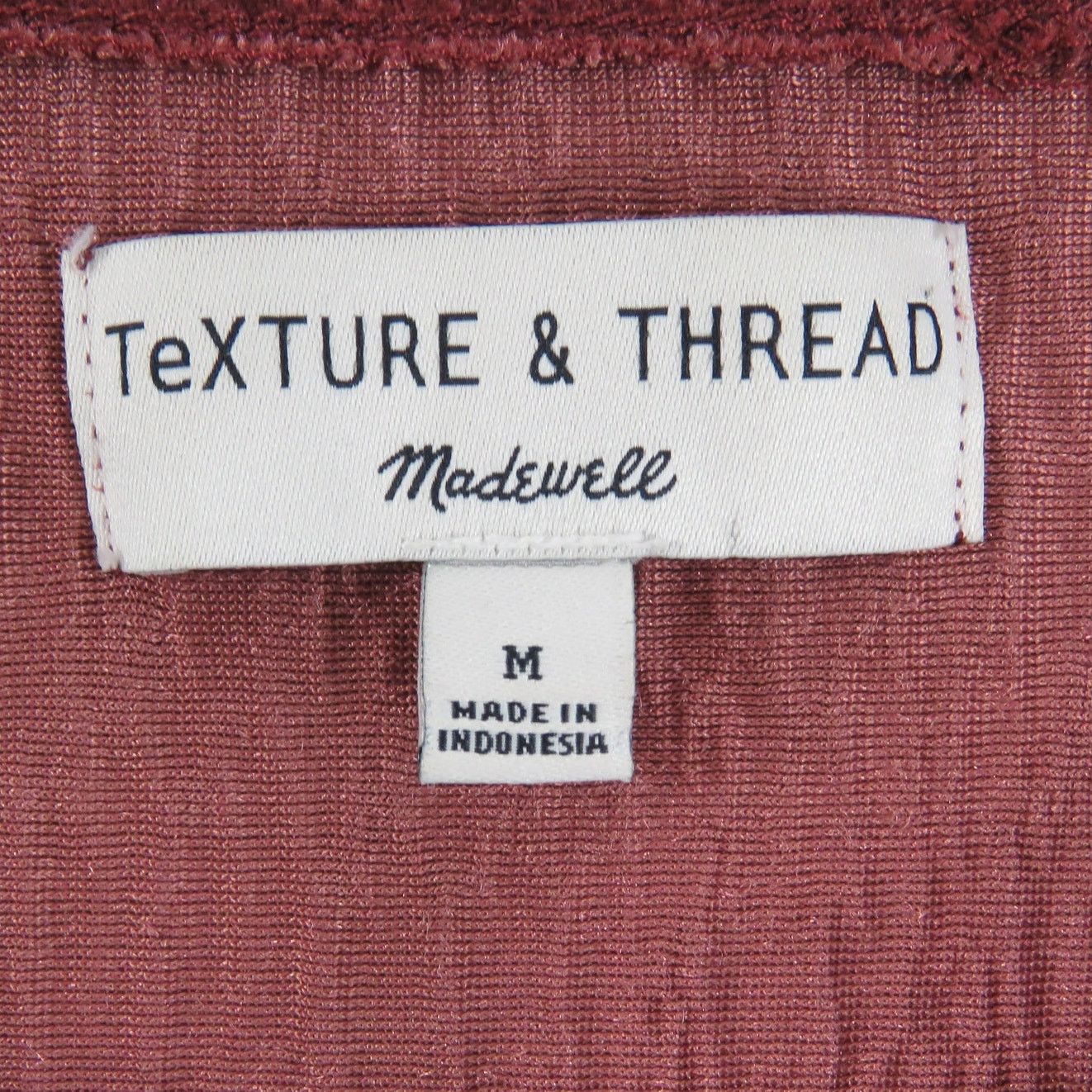 Madewell Madewell Crinkle Velvet Flutter Sleeve Top Dusty Burgundy Size M / US 6-8 / IT 42-44 - 5 Thumbnail