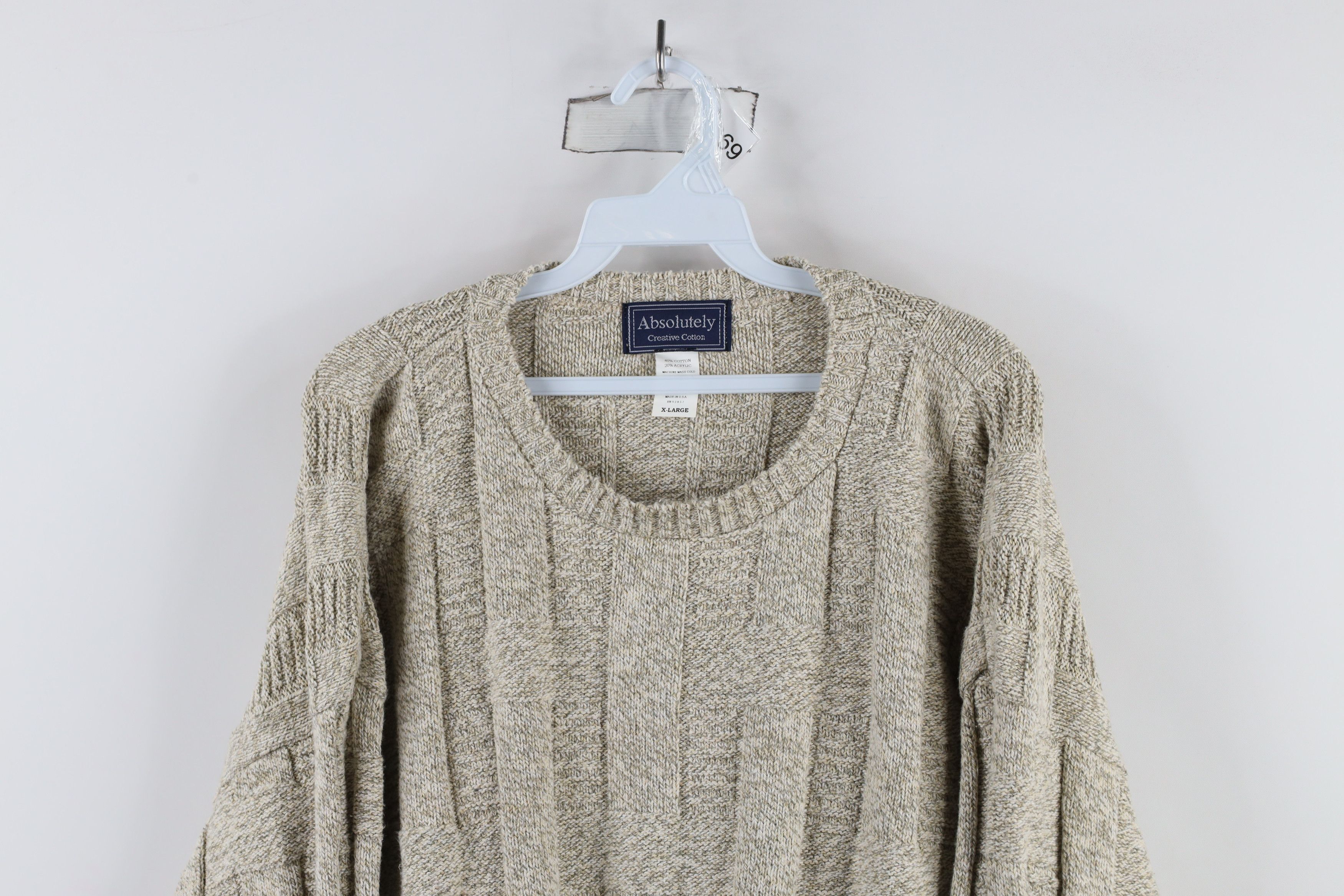 Vintage Vintage 90s Streetwear Cross Weave Knit Dad Sweater USA Size US XL / EU 56 / 4 - 2 Thumbnail