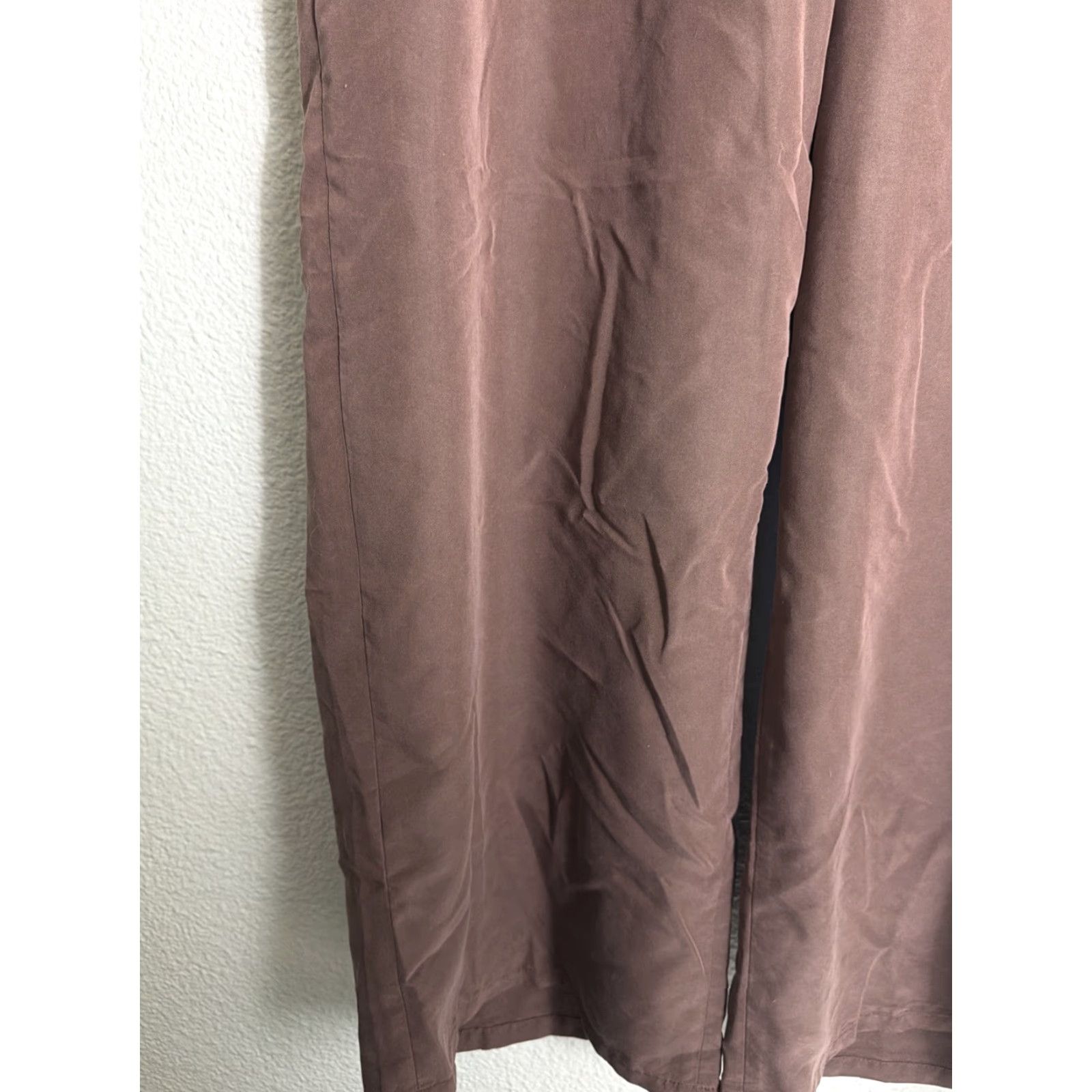 J. Jill J. Jill Womens Pants Chino Wide-Leg Brown Modal Size L Side Zip Womens Brown Wide-Leg Pant 36x28 12.5” Leg Size 36" / US 14 / IT 50 - 7 Thumbnail