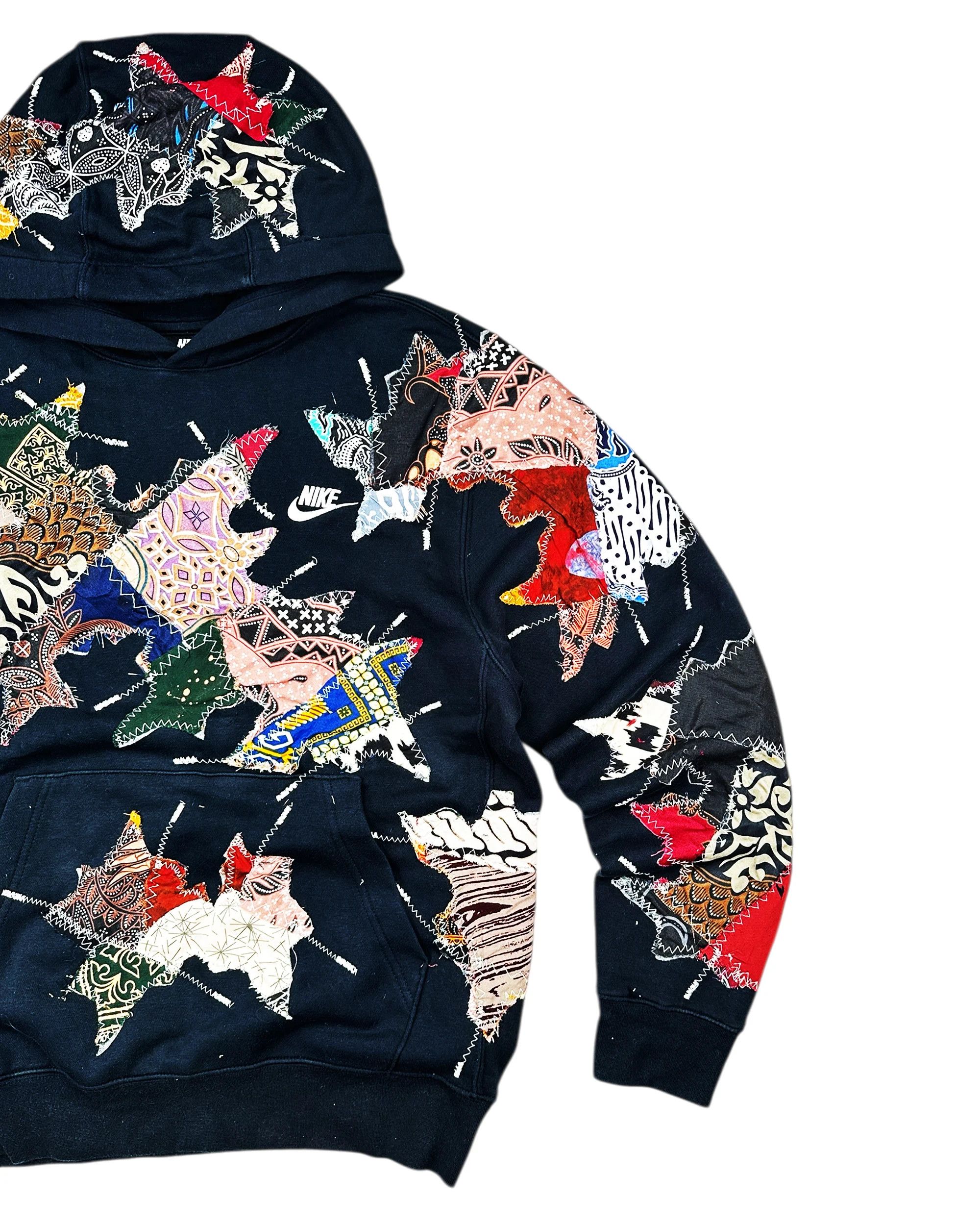 Japanese Brand Re-worked 1 of 1 Handmade Nike Batik Riot Hoodie size M Size US M / EU 48-50 / 2 - 4 Thumbnail