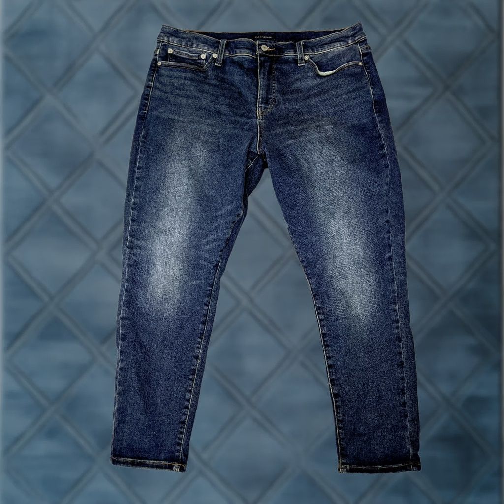 Lucky Brand Lucky Brand Jeans Skinny Womens 20 35 Blue Med Wash High Rise Ava Mid Rise Inseam 27 in Zip Fly Button Waist Stretch Denim JC Women Jeans Size 42" / US 20 - 1 Thumbnail