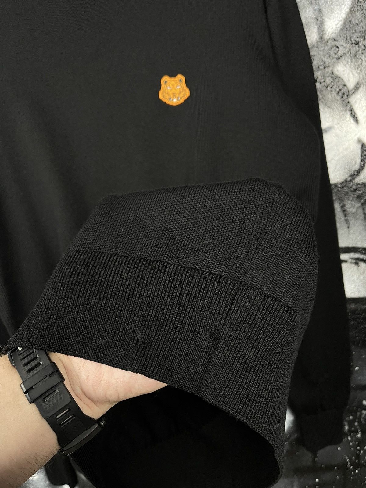 Kenzo Kenzo Black Turtleneck Sweater Embroidered Logo Men’s Size M Size US M / EU 48-50 / 2 - 14 Thumbnail