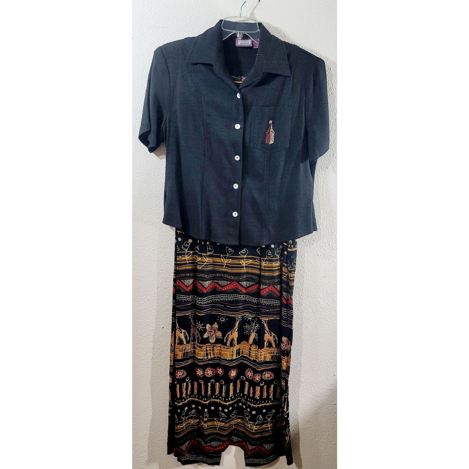 Other Premier International Black Safari Animal 2PC Maxi Dress M Size M / US 6-8 / IT 42-44 - 5 Thumbnail