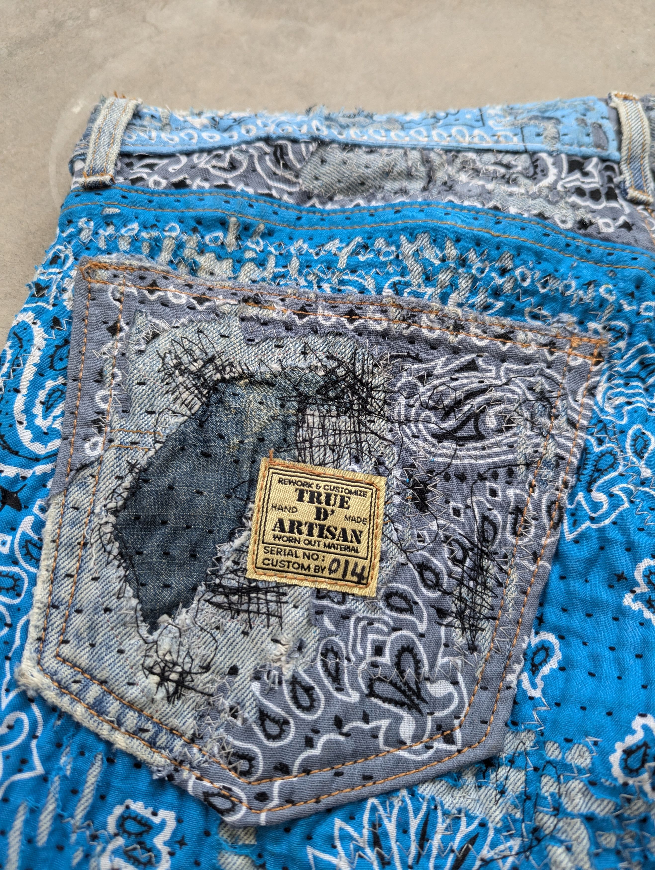 Levi's 1/1 World Levis 501 Uroboros Kofu Reconstructed Handmade Size US 35 - 15 Thumbnail