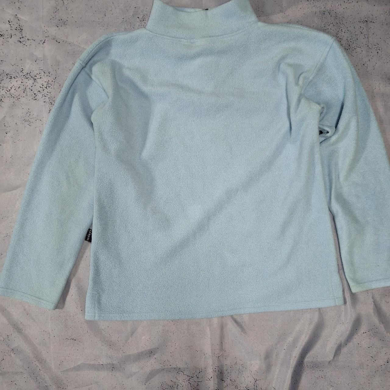 Kangol Kangol baby blue fleece quarter zip jumper #fleecejumper Size L / US 10 / IT 46 - 4 Thumbnail