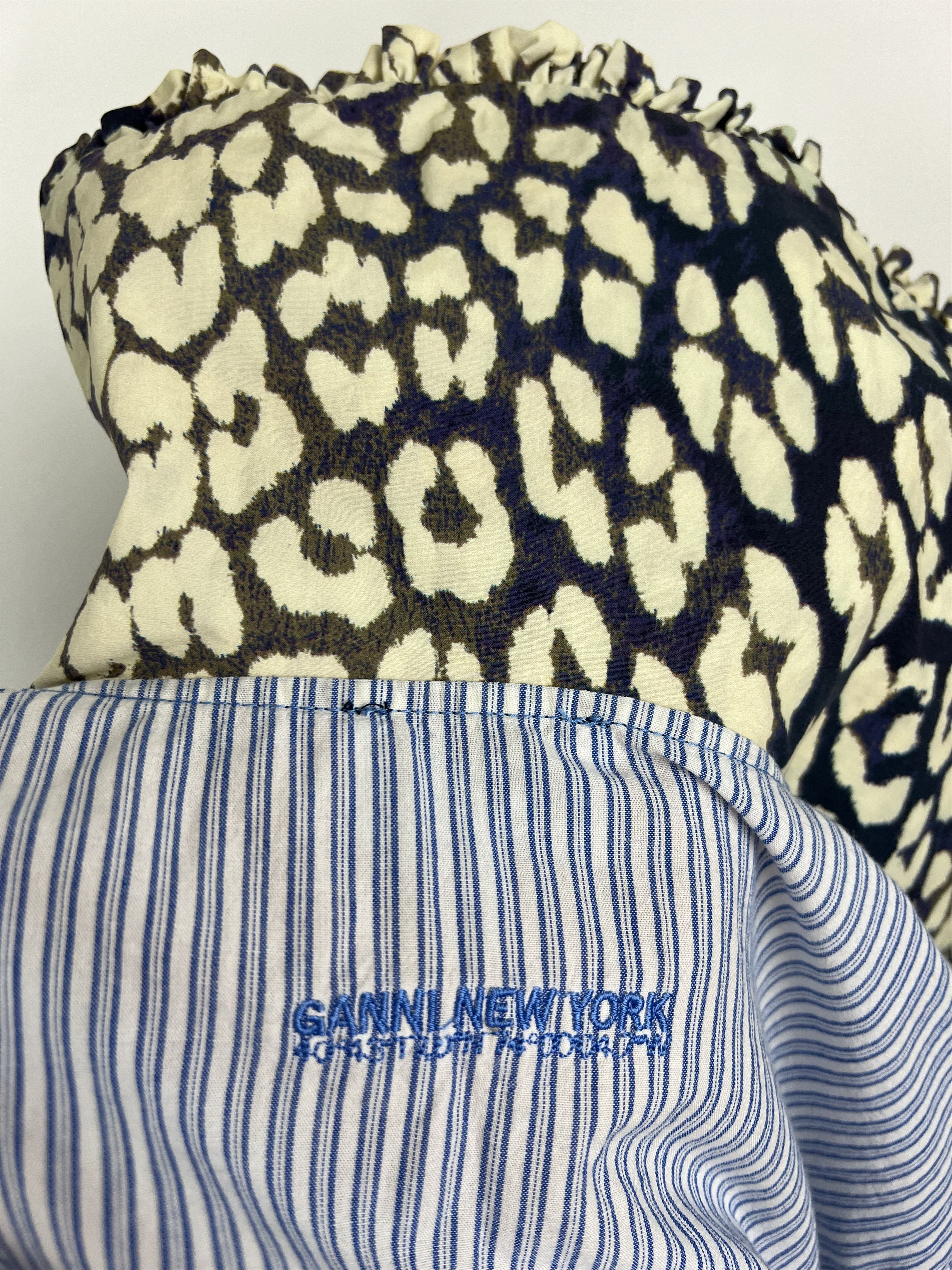 Ganni Ganni Collar Ruffle Gingham Striped Shirt Blouse Size 36 Size S / US 4 / IT 40 - 12 Thumbnail