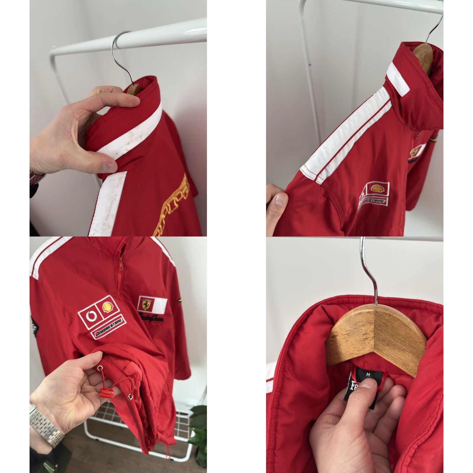 Ferrari VINTAGE Ferrari Jacket Men M Red Nylon Windbreaker Racing 90s Cars Benched recreations Size US M / EU 48-50 / 2 - 9 Thumbnail
