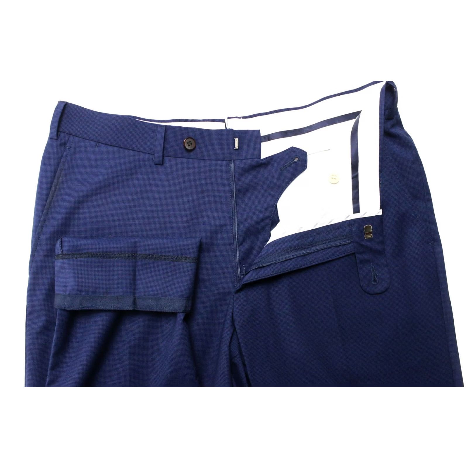 Suitsupply Suitsupply Brescia Trousers Plaid Wool Slim Fit Men UK 36 / W32 Blue Dress Pants Size US 36 / EU 52 - 4 Thumbnail
