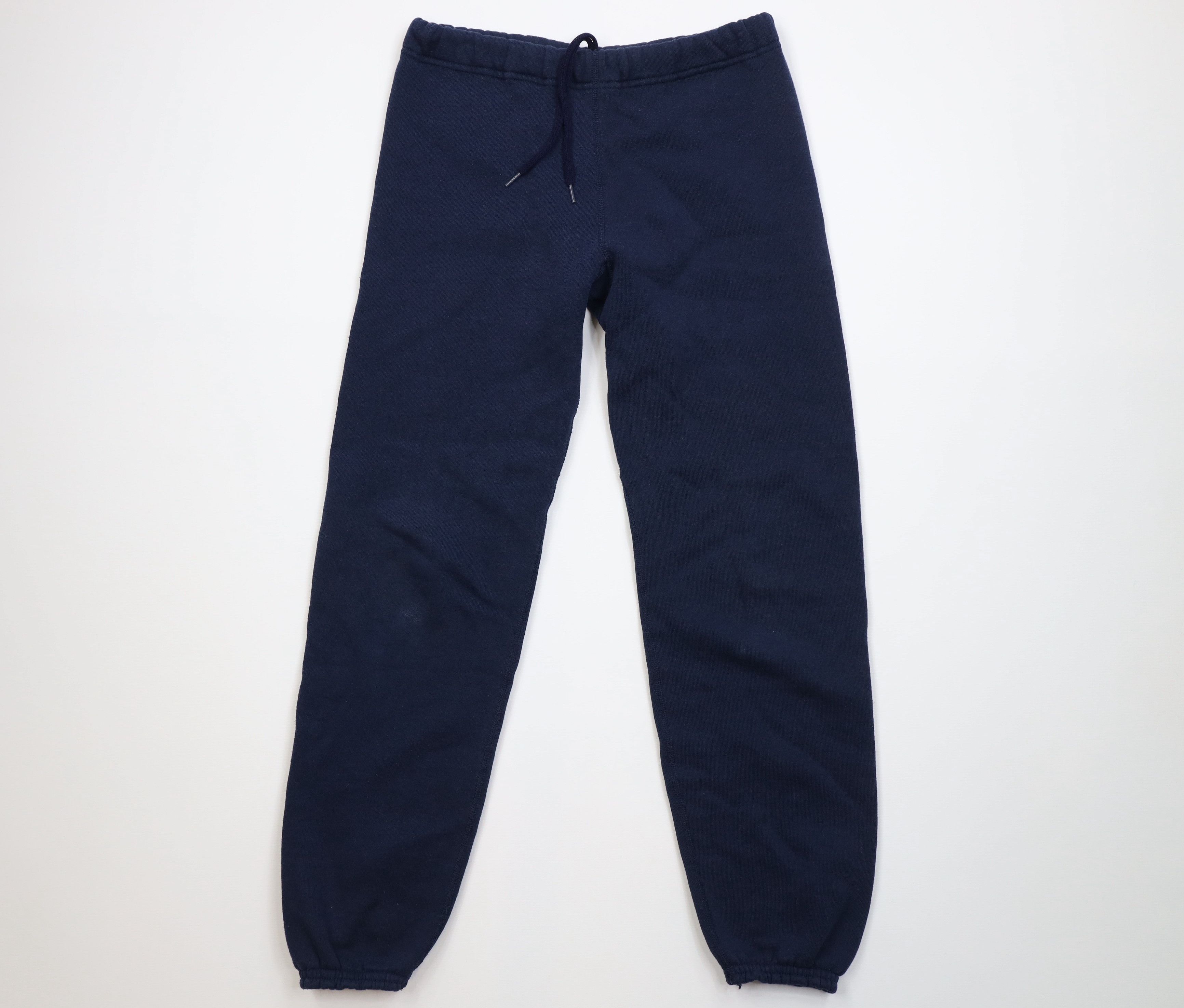 Vintage Vintage 70s Streetwear Gusseted Sweatpants Joggers Navy USA Size US 32 / EU 48 - 1 Thumbnail