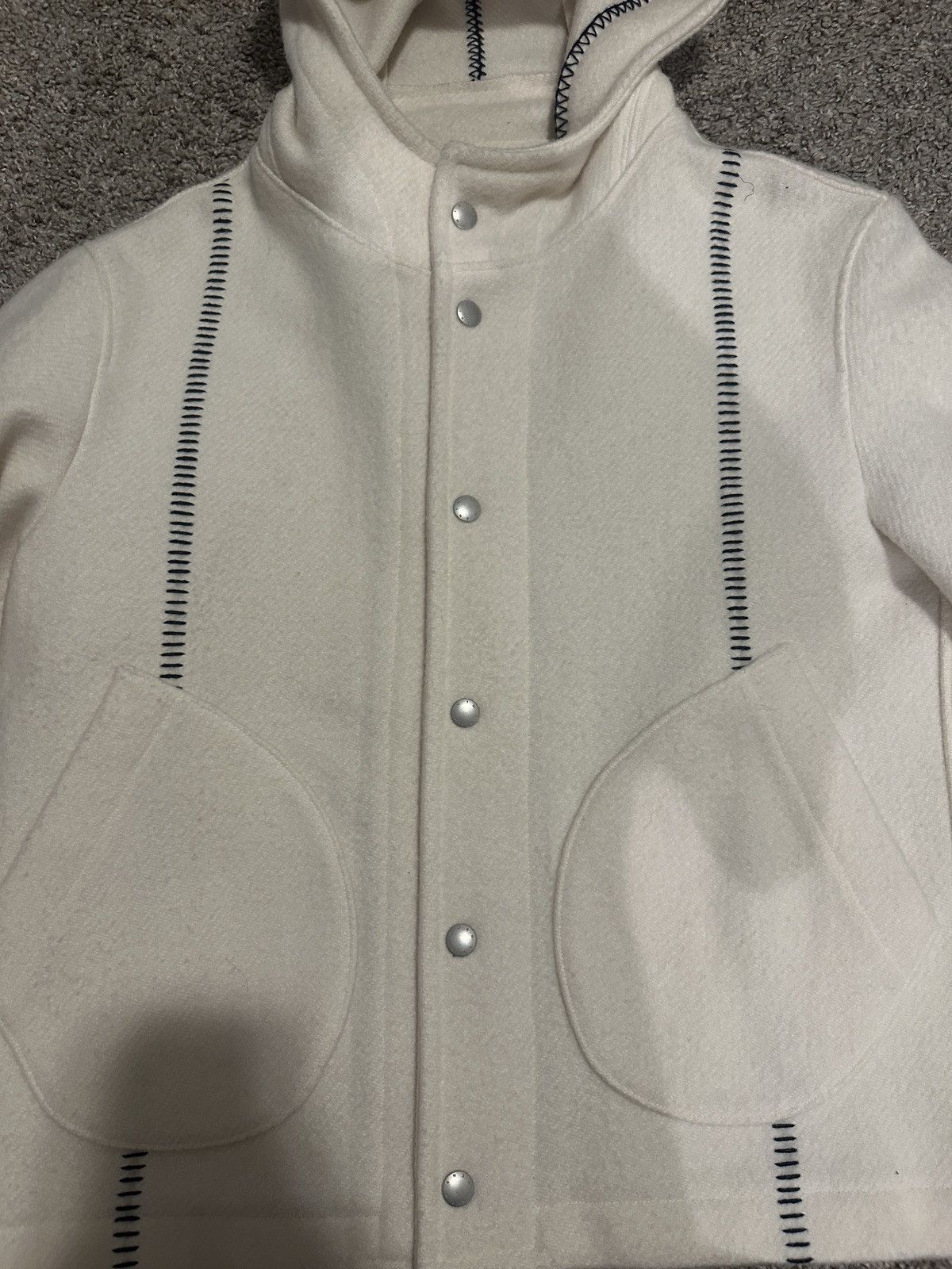 3MAN 3MAN Wool White Blanket Parka New Size US S / EU 44-46 / 1 - 2 Thumbnail