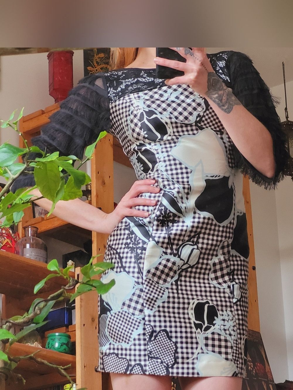 Other Save The Queen Black White Fringe Half Sleeve Lace Dress Xs Size XS / US 0-2 / IT 36-38 - 6 Thumbnail