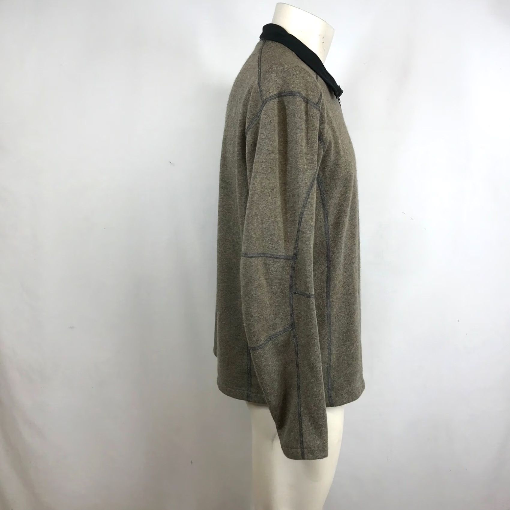 Olive Kuhl Kashmira Mens Large Quarter Zip Pullover Olive Green Heathered Fleece L Size US L / EU 52-54 / 3 - 4 Thumbnail