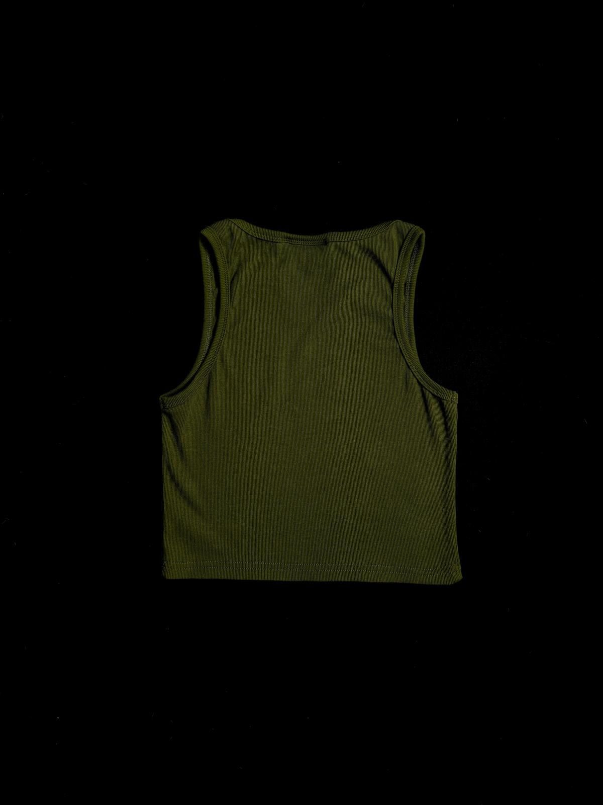 Von Dutch Y2k Von Dutch Classic Logo Cropped Olive Green Tank Top M Size M / US 6-8 / IT 42-44 - 5 Thumbnail