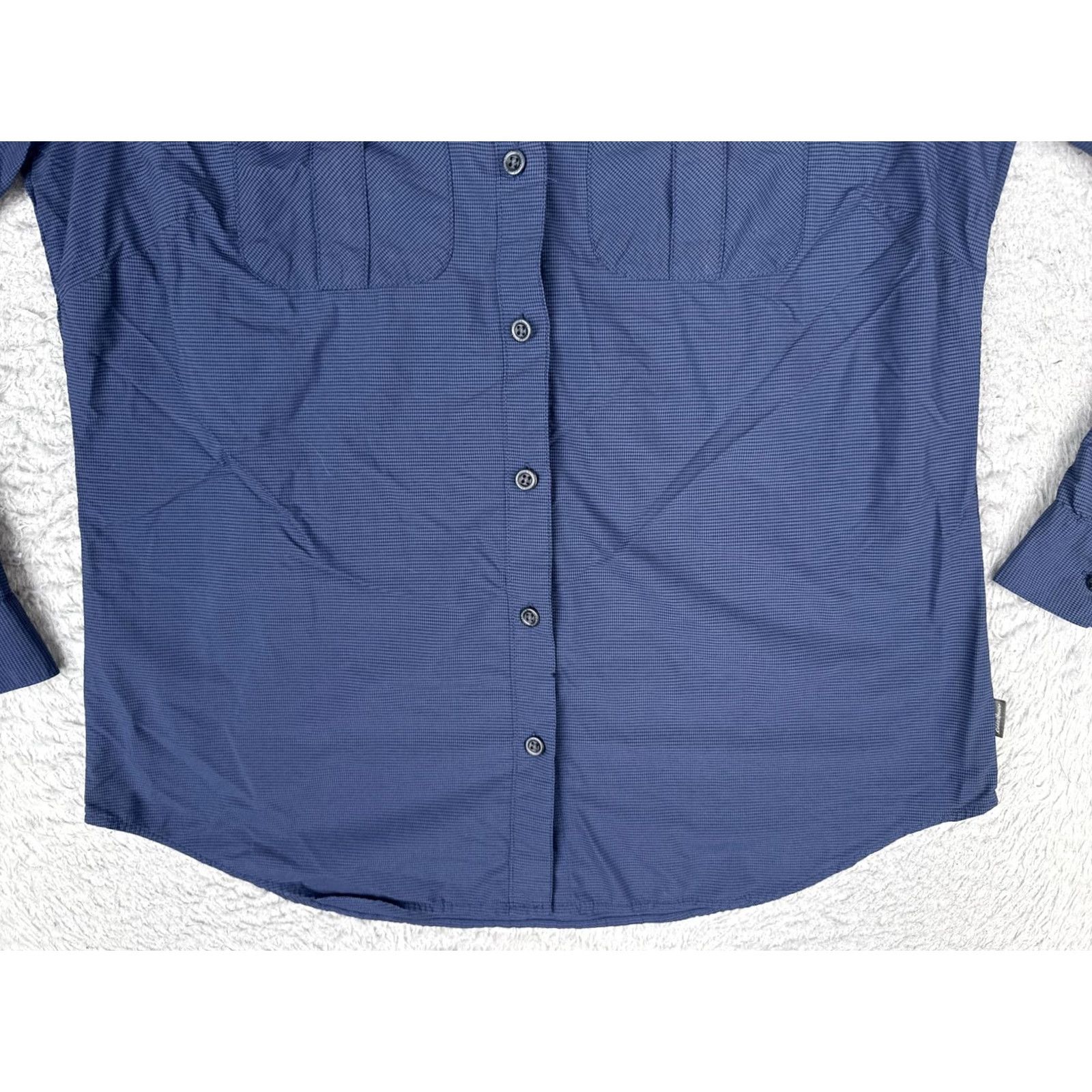 Eddie Bauer Eddie Bauer Shirt Womens Medium Blue Long Sleeve Button Front Hiking Outdoor Size M / US 6-8 / IT 42-44 - 5 Thumbnail