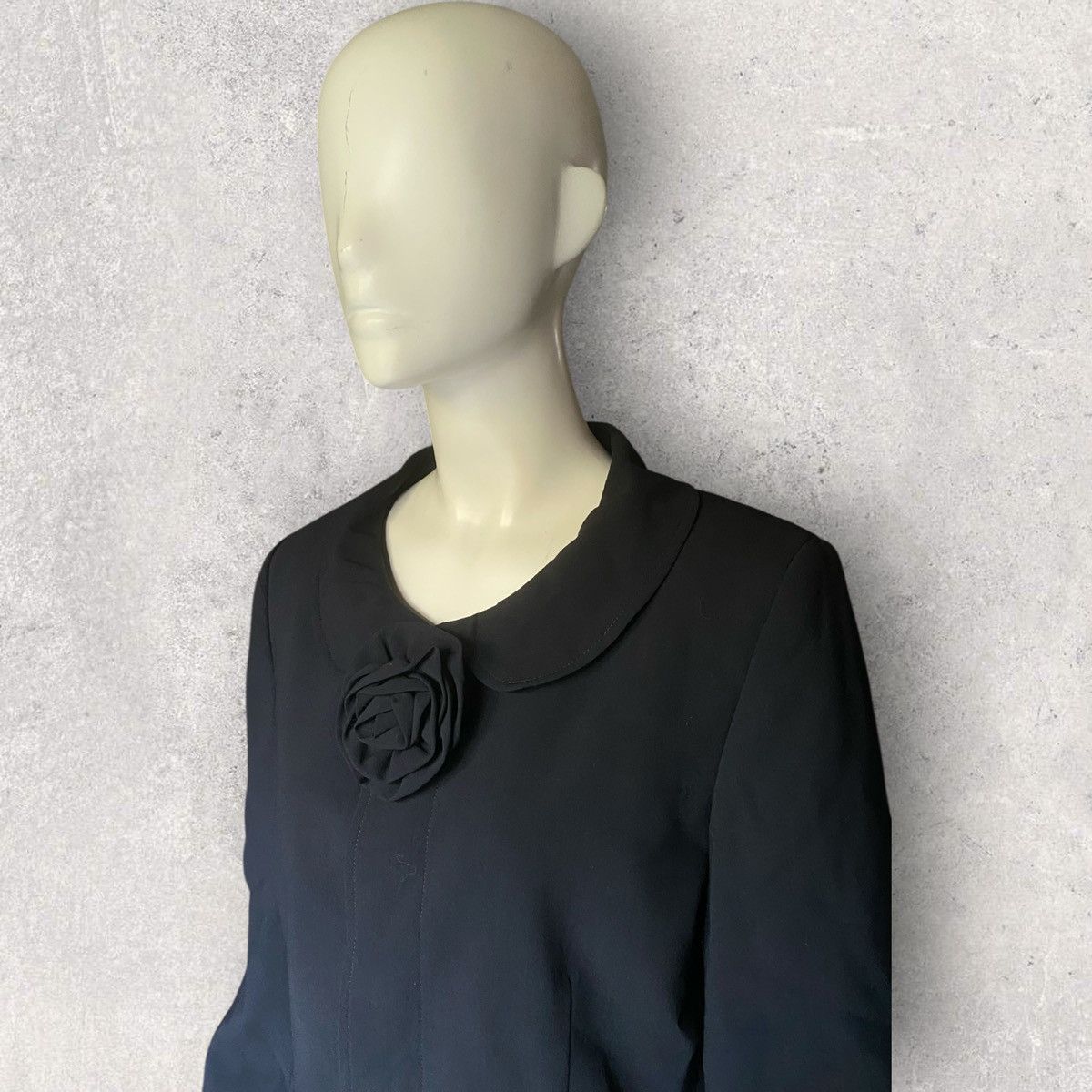 Comme des Garcons Vintage 1991 Floral Appliqué Wool Jacket Size M / US 6-8 / IT 42-44 - 2 Thumbnail