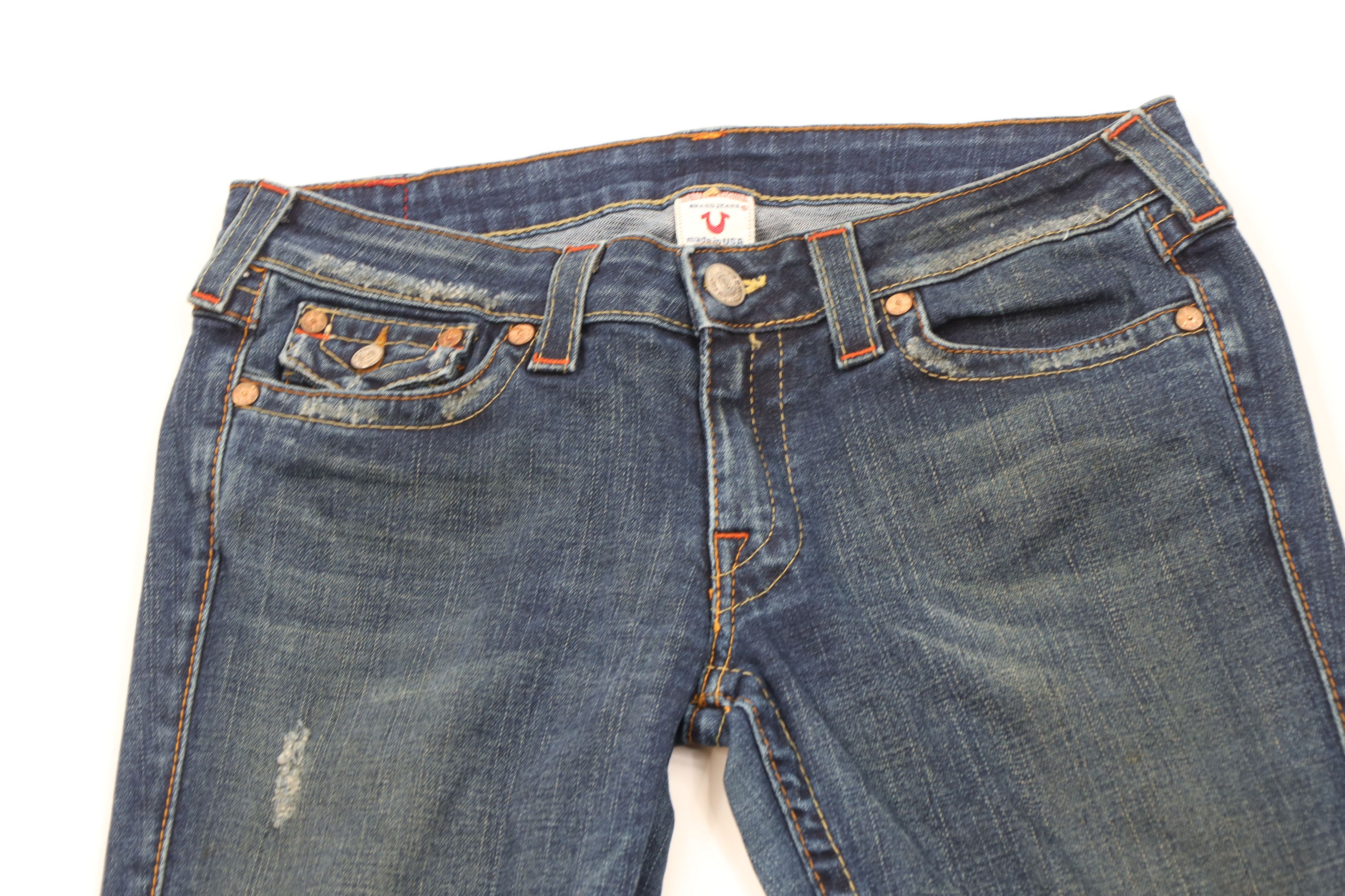 True Religion Vintage True Religion Babydoll Wide Leg Denim Jeans USA Size 31" - 2 Thumbnail