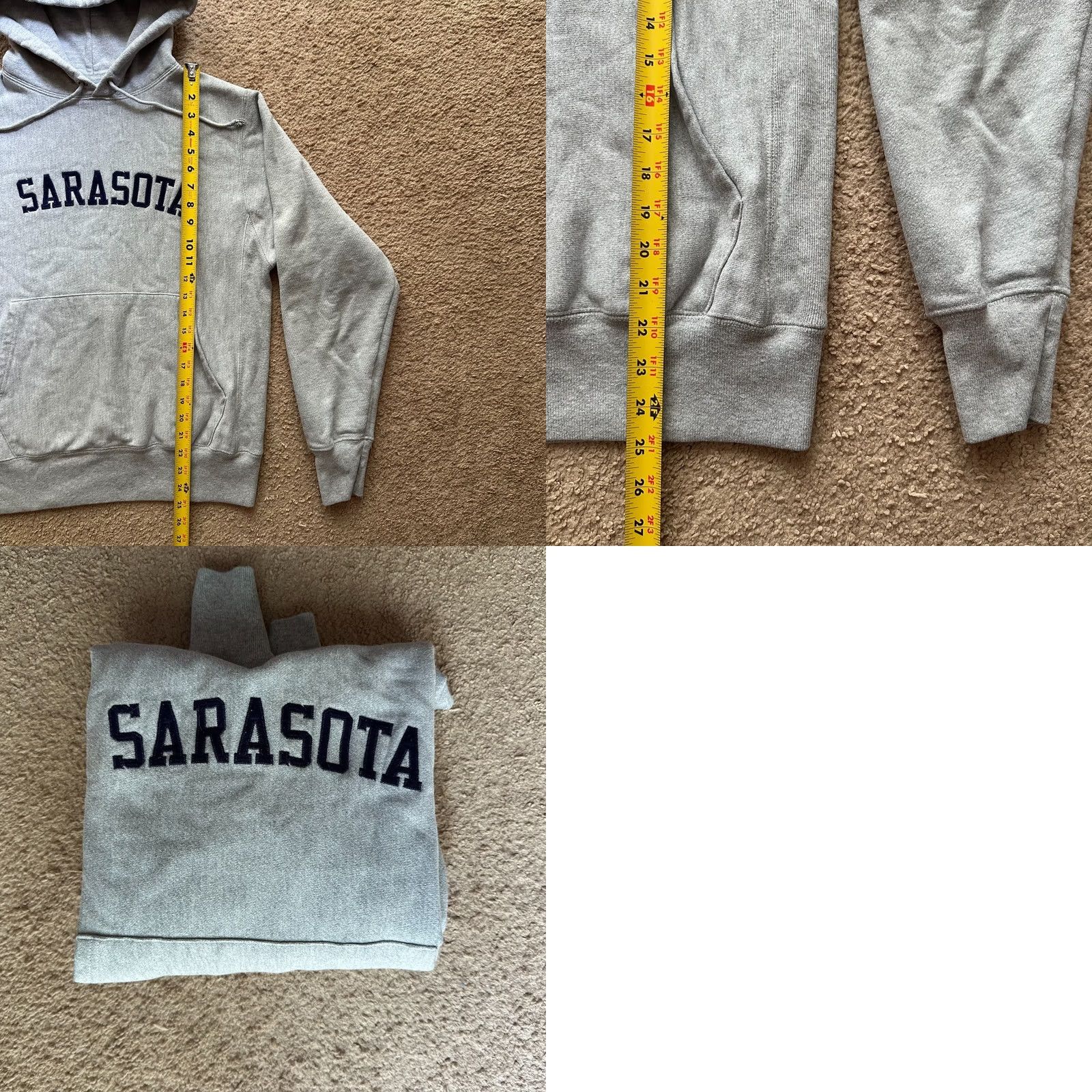 Champion Champion Reverse Weave Sarasota Sweatshirt Mens Small Grey Pullover Hoodie 90s Sports University Size US S / EU 44-46 / 1 - 8 Thumbnail