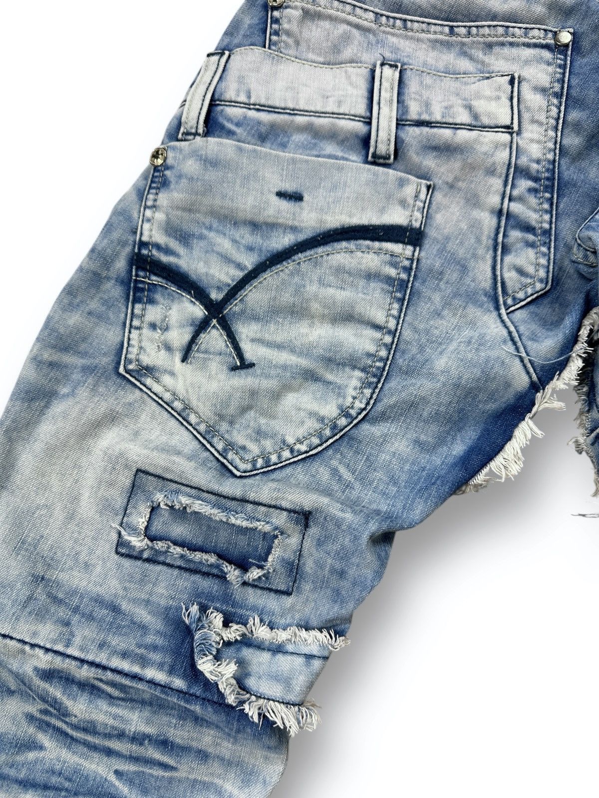 Japanese Brand Vintage Y2K Cipo & Baxx Double Waist Patchwork Jeans W29 L32 Size US 29 - 15 Thumbnail