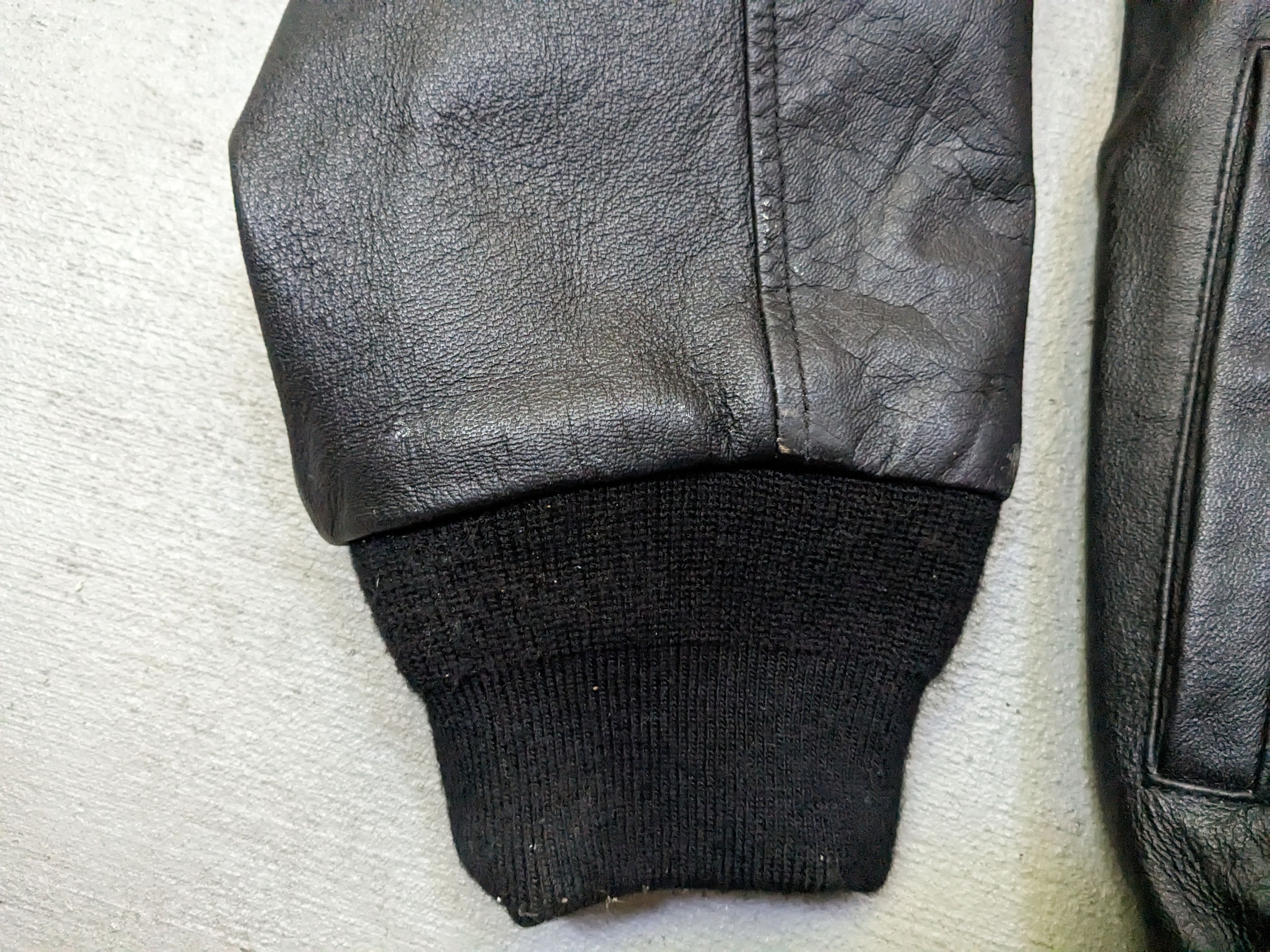 Genuine Leather Air Force Leather Jacket Black Size XL Tall Bomber XLT Size US XL / EU 56 / 4 - 6 Thumbnail