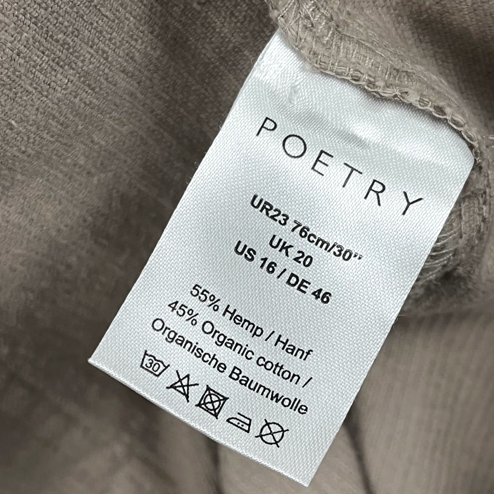Vintage VINTAGE Poetry Pants Women's Brown Corduroy Hemp Organic Cotton Wide-Leg Ankle 16 W42 L30 Ladies Size 38" / US 16 / IT 52 - 3 Thumbnail