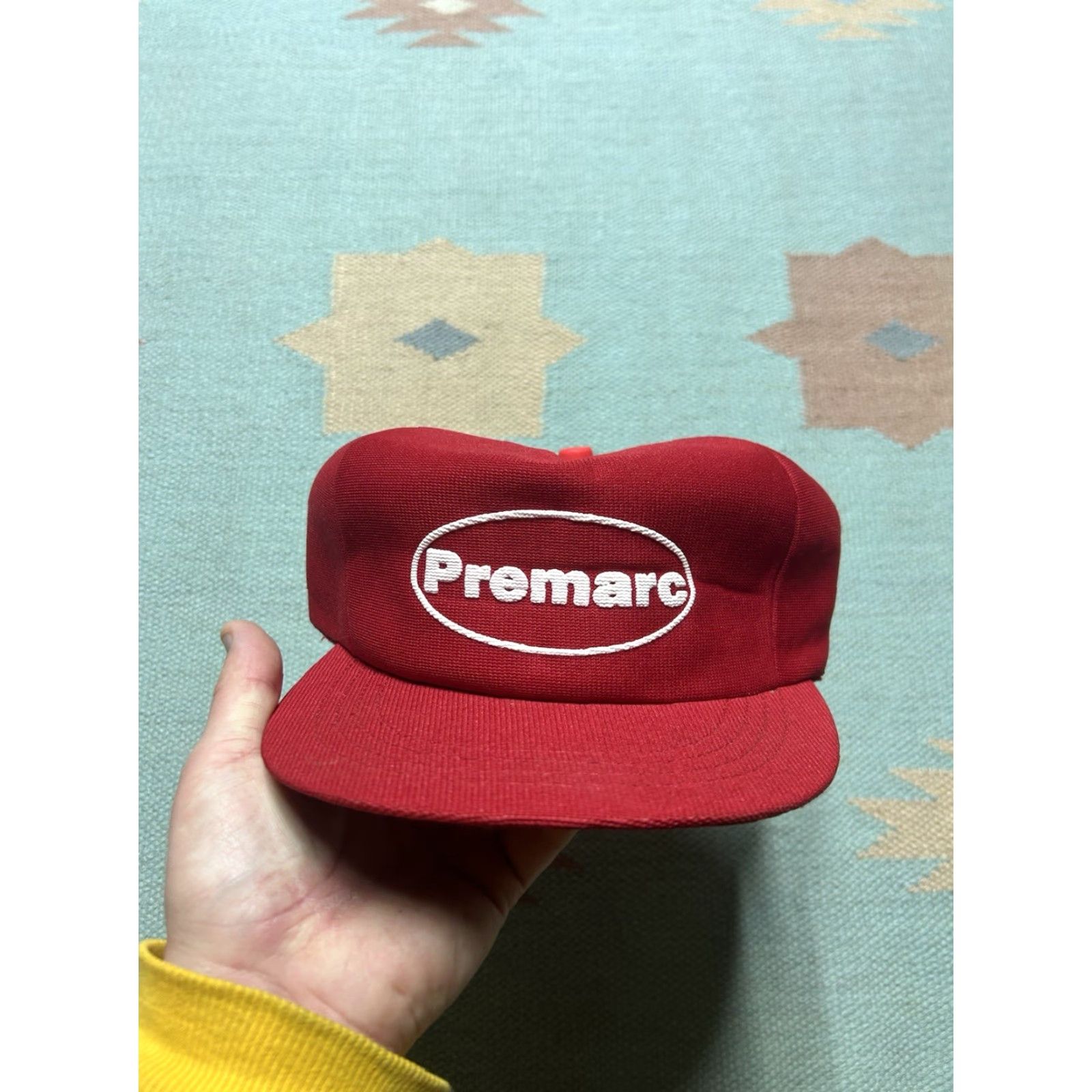 Vintage VINTAGE 80s SnapBack Hat Cap Premarc Concrete Construction USA Made Full Foam Red Adjustable Men USA SnapBack Hat Size ONE SIZE - 2 Thumbnail