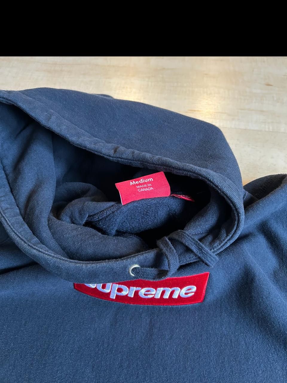 Supreme Supreme fw16 red on navy hoodie hooded sweatershirt Size US M / EU 48-50 / 2 - 7 Thumbnail