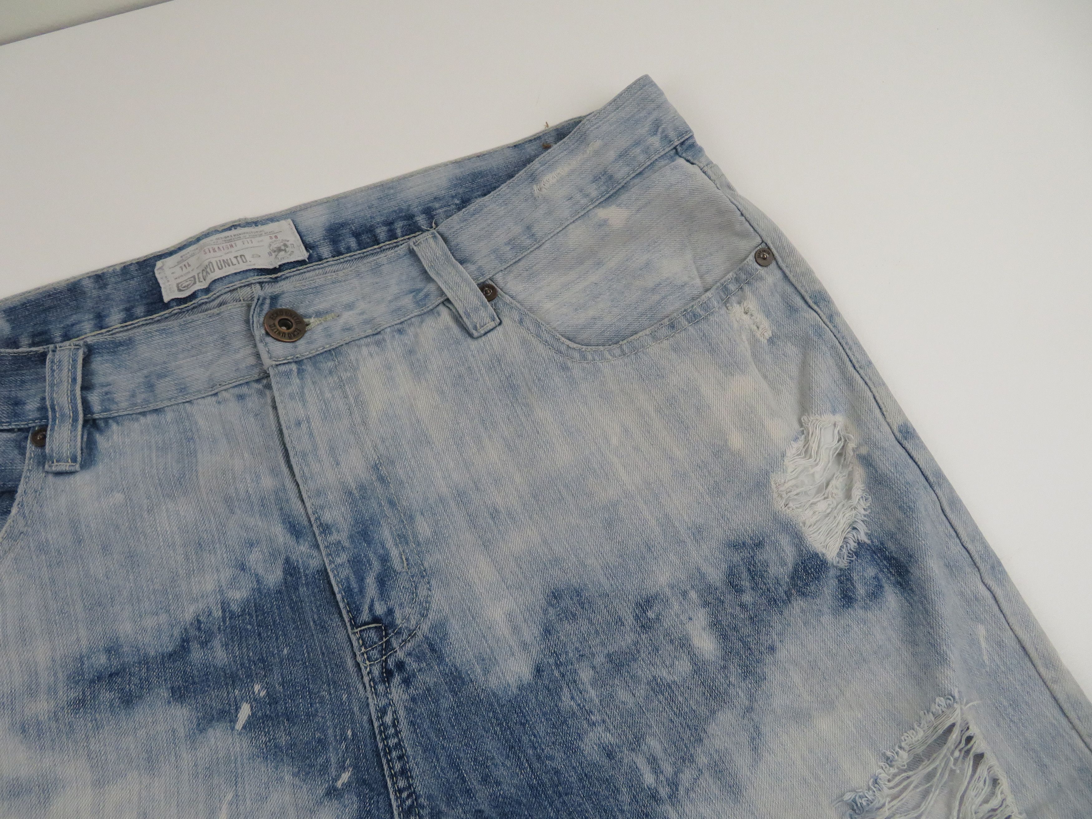 Ecko Unltd. × JNCO × Southpole Vintage 90s Ecko Unltd Jeans Denim Baggy Skater Shorts Jorts Size US 38 / EU 54 - 3 Thumbnail
