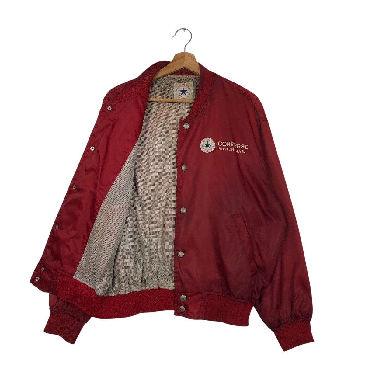 Japanese Brand 📌Vintage Bomber Jacket Converse All Star Boston Mass Usa Size US M / EU 48-50 / 2 - 12 Thumbnail