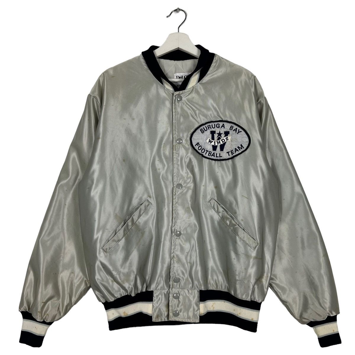 Delong × Vintage 🔥 VINTAGE DELONG SURUGA BAY 'WINDS' FT SATIN BOMBER JACKET Size US L / EU 52-54 / 3 - 1 Thumbnail