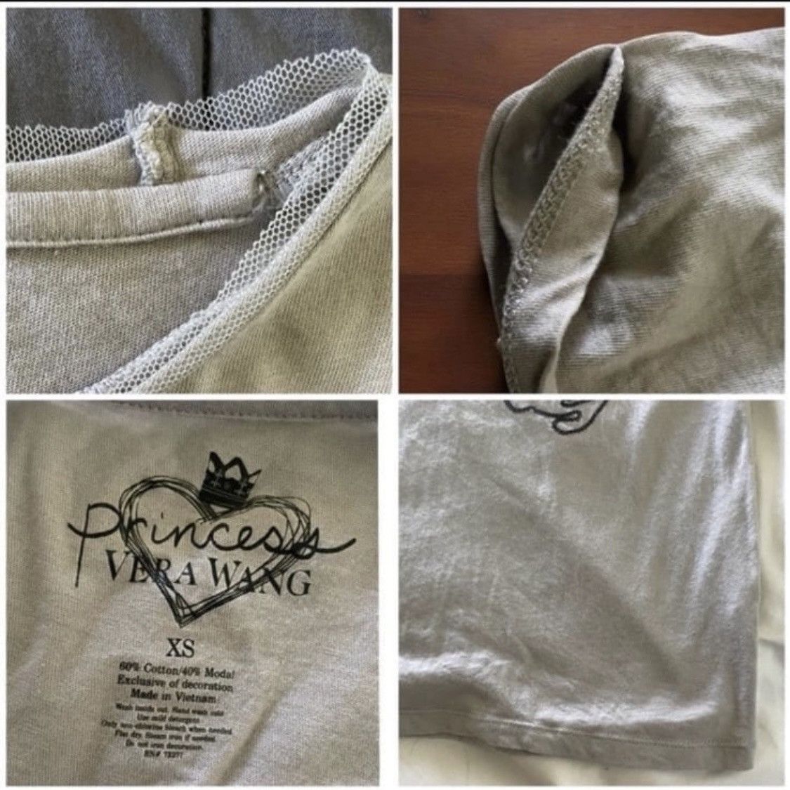 Vera Wang Sequined Rib Cage Heart Velvet Birds Stitched & Accessories Size XS / US 0-2 / IT 36-38 - 5 Thumbnail