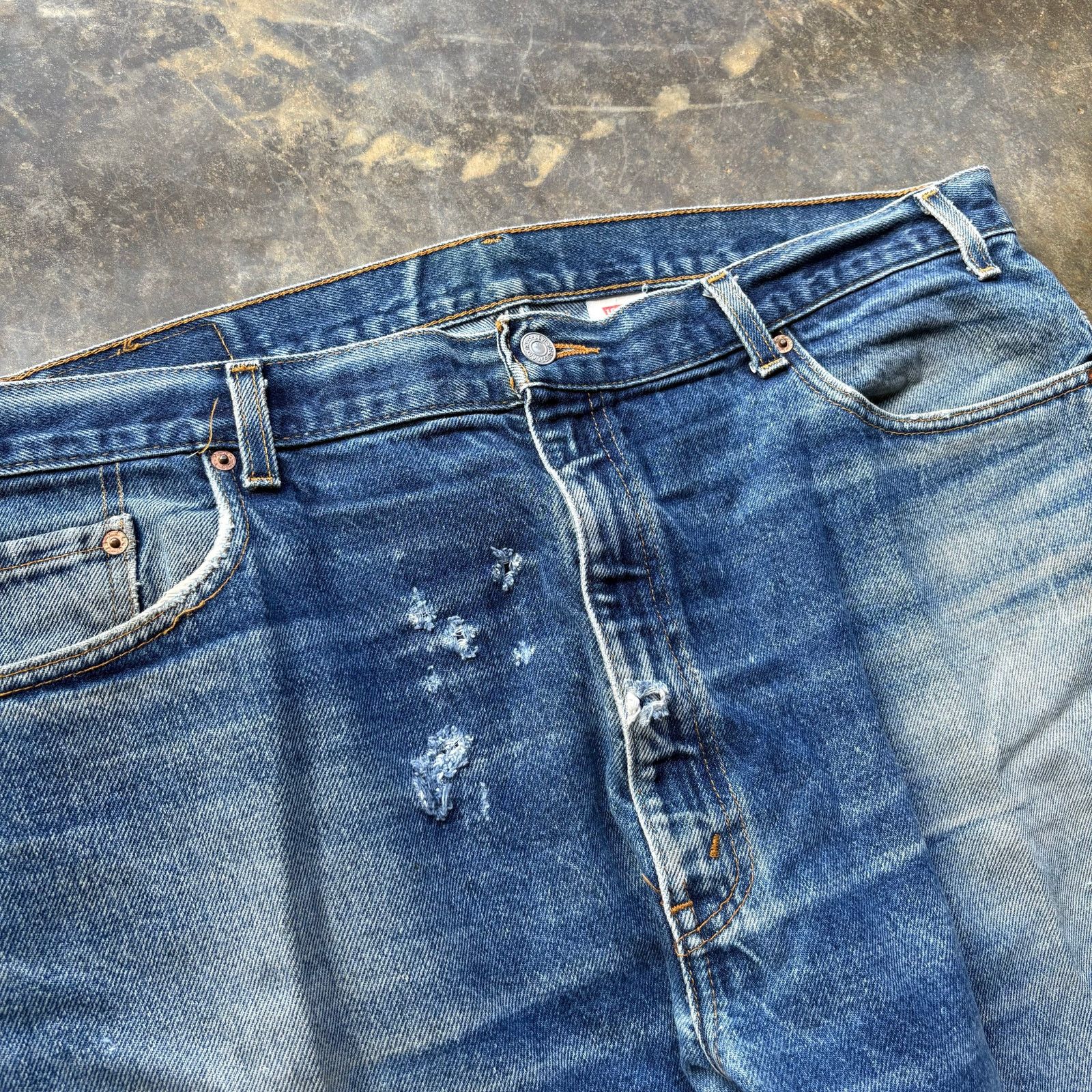 Levi's Worn In Vintage Levis 505 Blue jeans Size US 42 / EU 58 - 5 Thumbnail