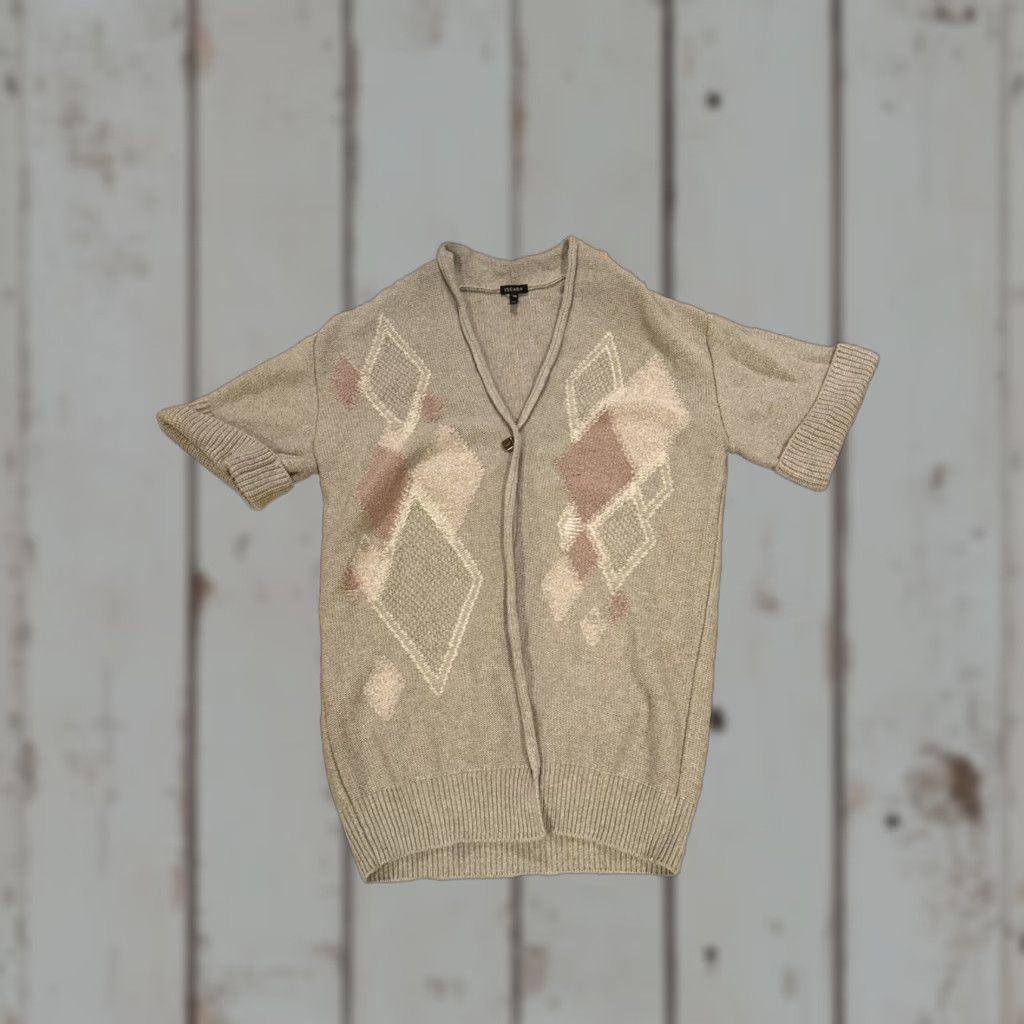 Escada VINTAGE Escada Cardigan Sweater Women XS Wool, Cashmere Taupe Multi Knit Long Sleeve Ruffle Cap Sleeve Regular Fall Winter Spring Womens XS Size XS / US 0-2 / IT 36-38 - 1 Thumbnail