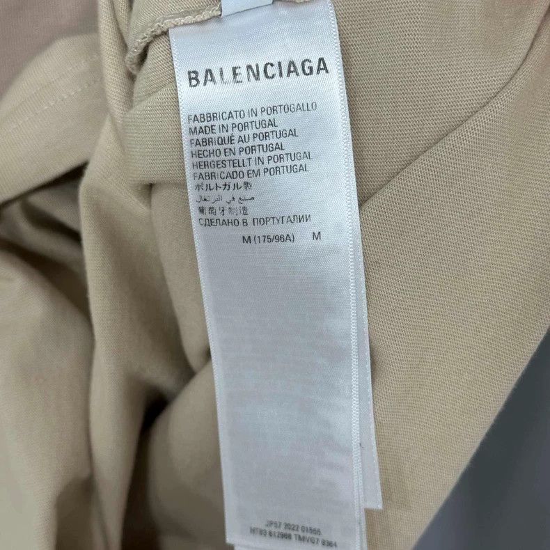 Balenciaga Balenciaga Beige Double B Buckle Short Sleeve Size US M / EU 48-50 / 2 - 6 Thumbnail