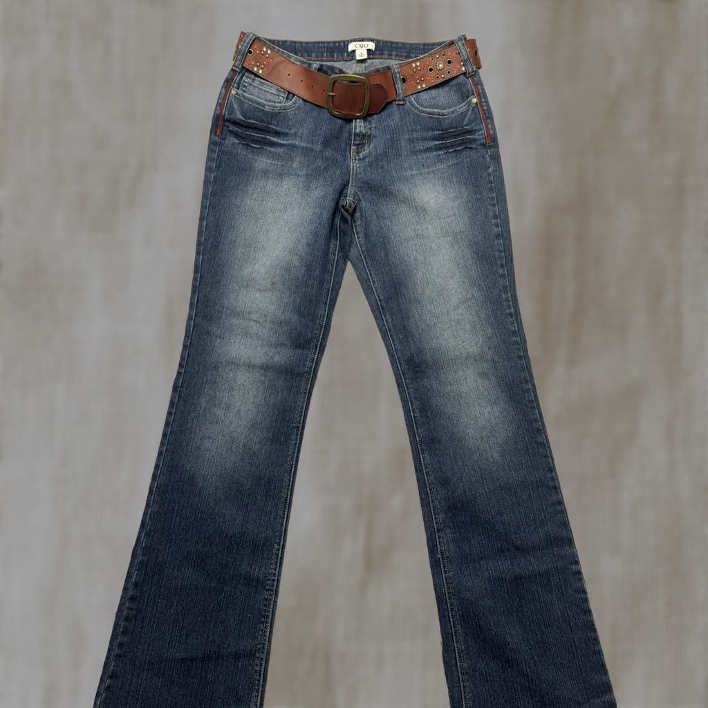 Vintage VINTAGE Cato Jeans With Belt Belt Women Size 10 Blue, Pre owned excellent condition Size 32" / US 10 / IT 46 - 1 Thumbnail