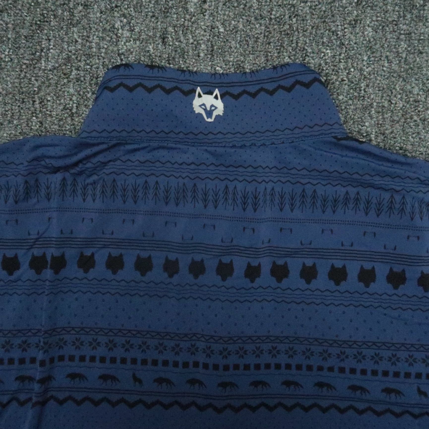 Vintage Greyson Performance Pullover Men Large Blue Geometric Print 1/4 Zip Activewear Size US L / EU 52-54 / 3 - 4 Thumbnail