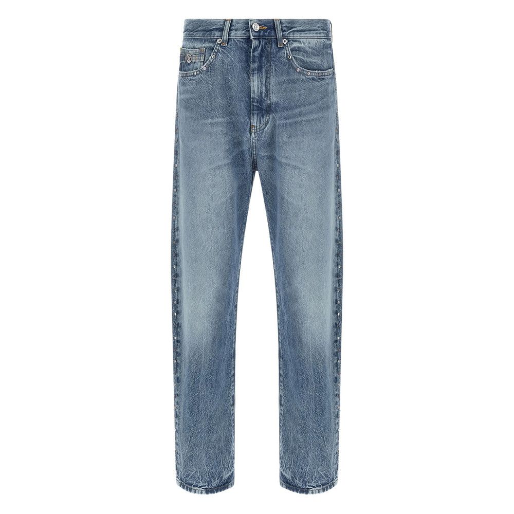 Versace Versace BLUE Denim - Regular & Straight-Leg Jeans Size US 33 - 1 Thumbnail