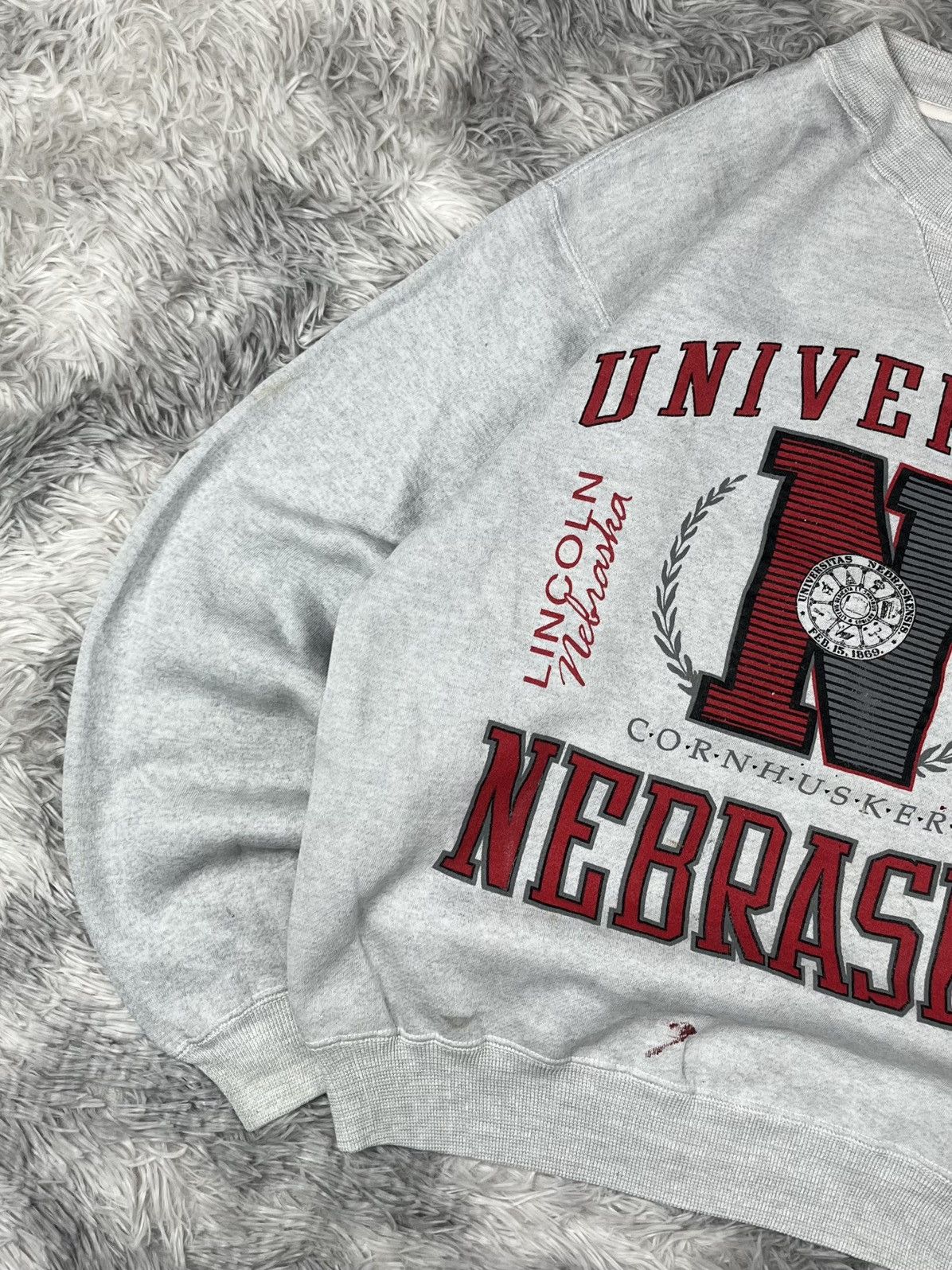 Japanese Brand Vintage 90s University of Nebraska Sweatshirt Size US L / EU 52-54 / 3 - 3 Thumbnail