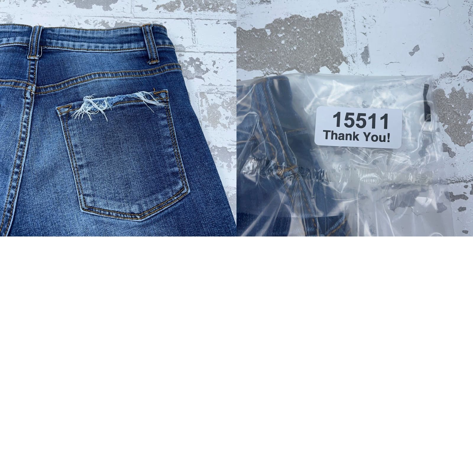 Vintage KanCan Shorts Women 27 Cut Off Dark Denim Jorts Button Fly Stretch Frayed 3 In Inseam Casual Modern Classic 5-Pocket Womens Regular Blue Hanst? Size 27" / US 4 / IT 40 - 9 Thumbnail