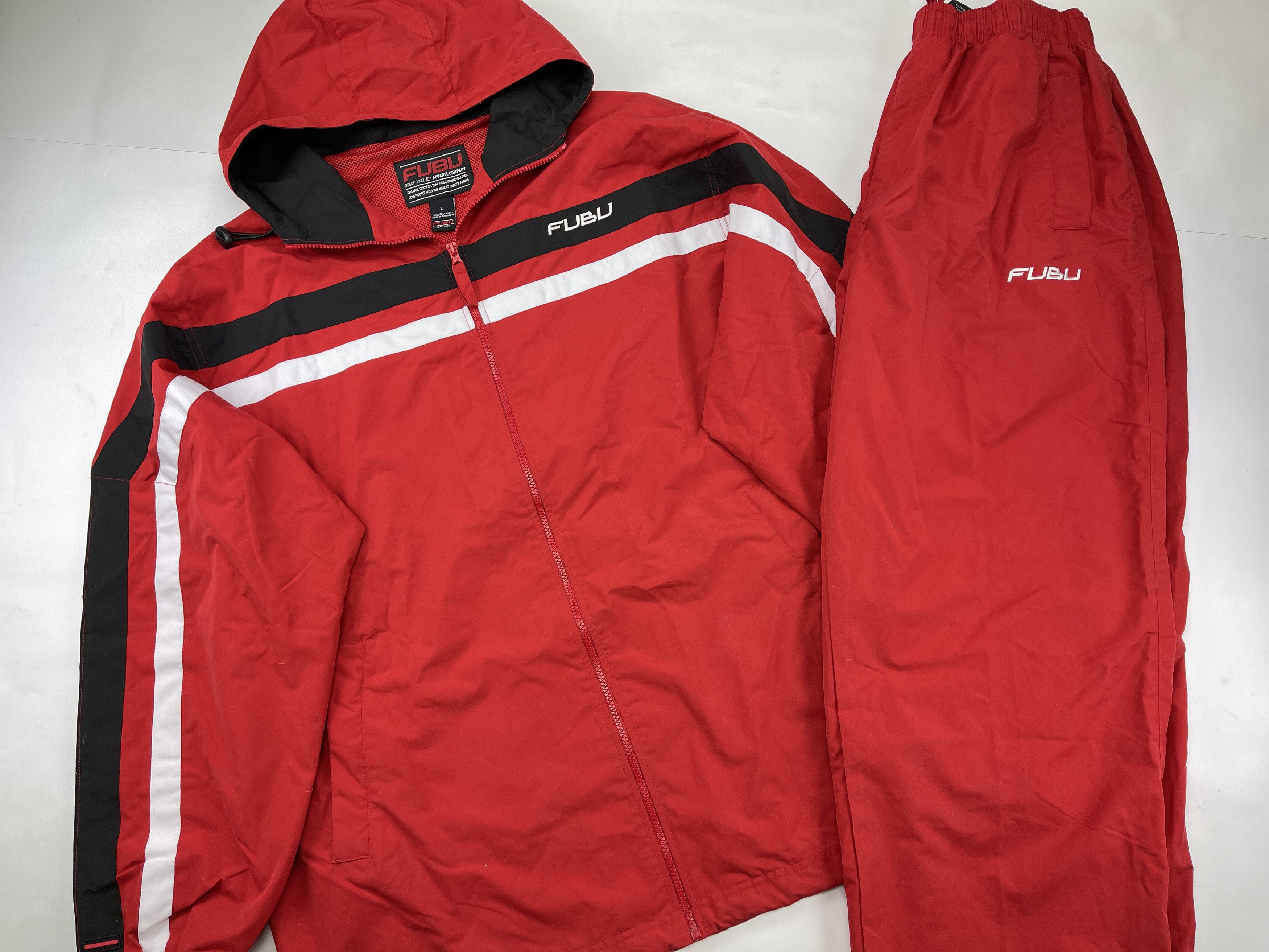 Fubu FUBU tracksuit, baggy track suit jacket and pants set 90s L Size US L / EU 52-54 / 3 - 4 Thumbnail