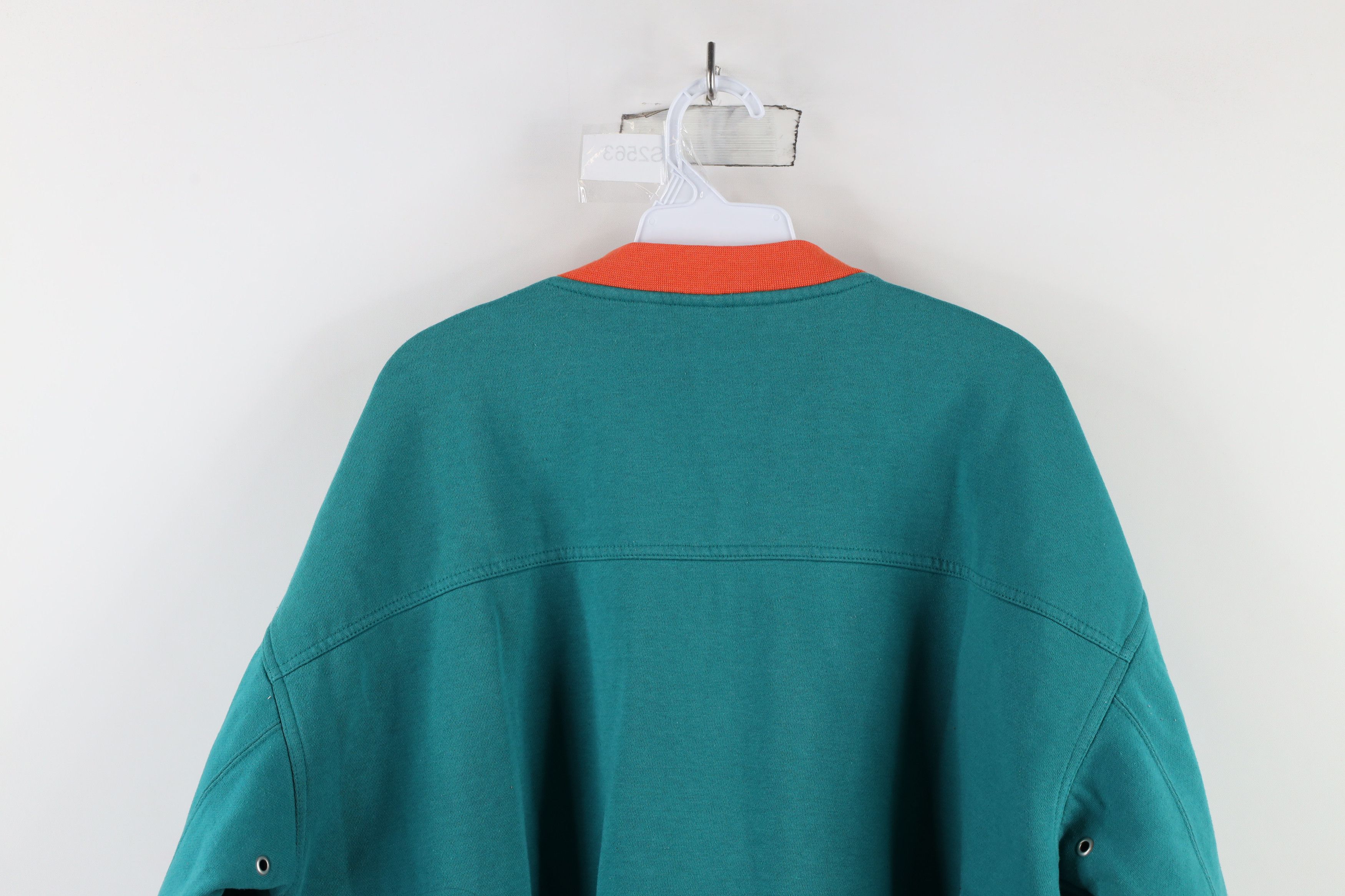 Vintage Vintage 90s Out Miami Dolphins Football Sweatshirt Teal Size US L / EU 52-54 / 3 - 12 Thumbnail