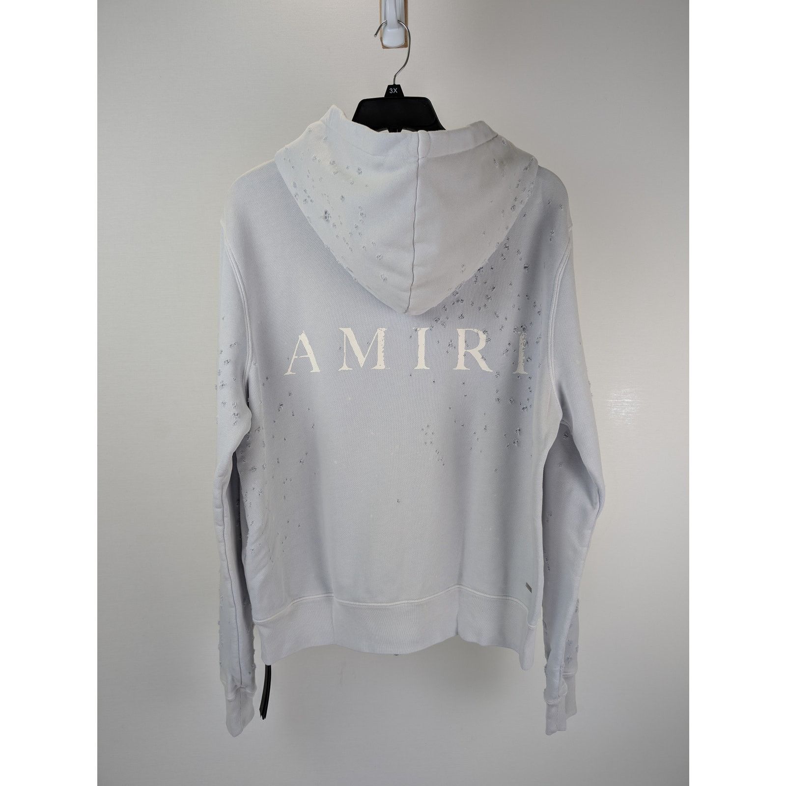 Amiri o1rshd1 Washed MA Shot Hoodie Zipper in Grey Dawn Size US XXL / EU 58 / 5 - 17 Thumbnail